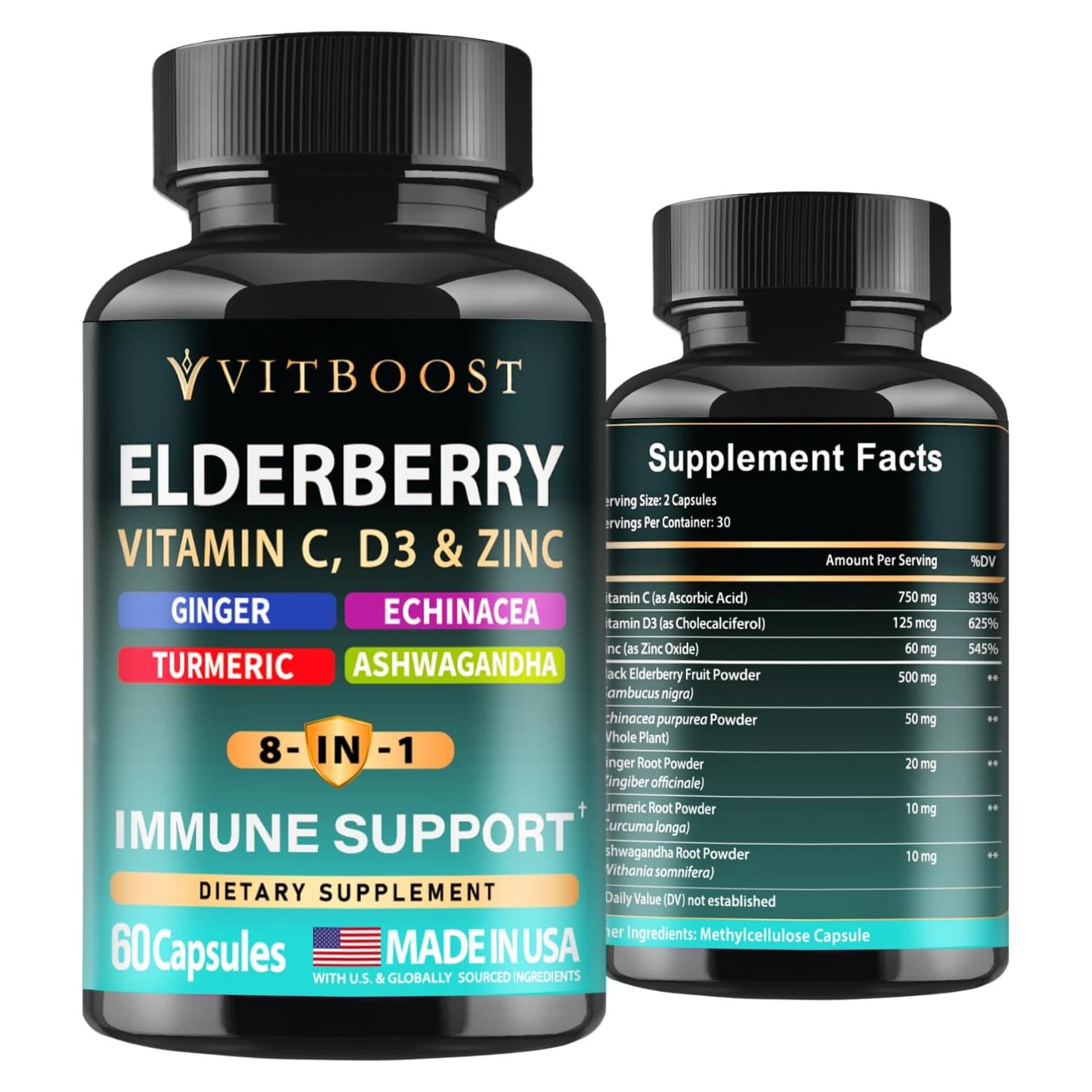 Suplemento Inmunológico Saúco Fresh Leaf 60 Cápsulas