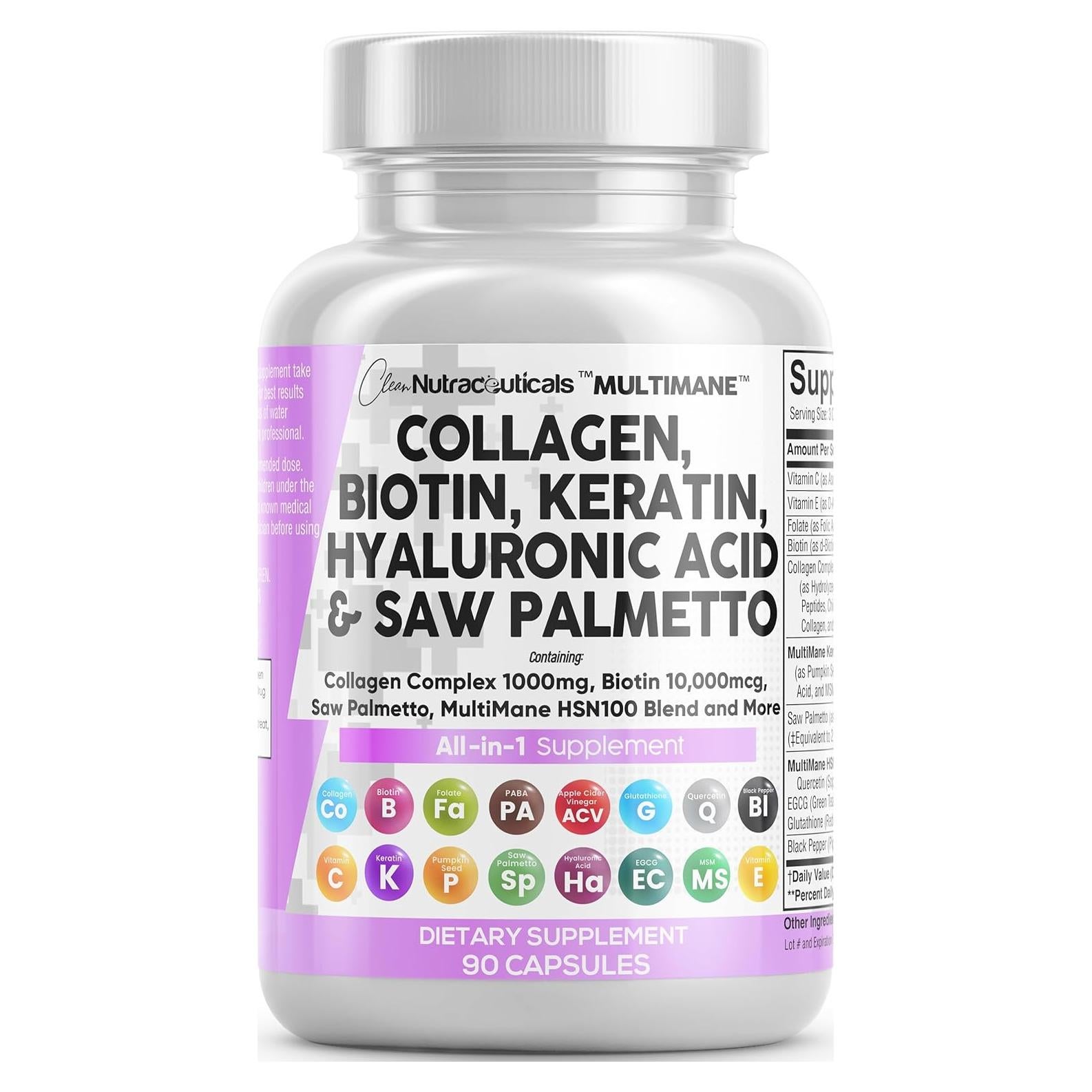 Píldoras de Colágeno Clean Nutraceuticals 1000mg 90 Cápsulas