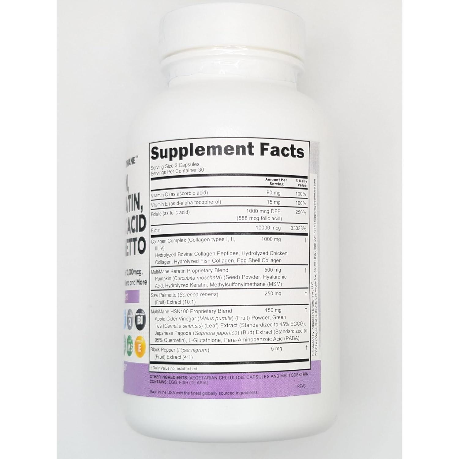 Píldoras de Colágeno Clean Nutraceuticals 1000mg 90 Cápsulas