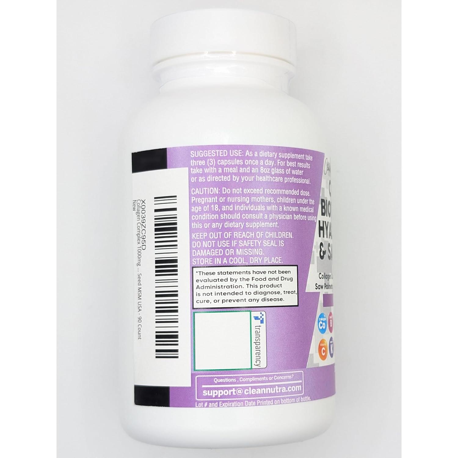 Píldoras de Colágeno Clean Nutraceuticals 1000mg 90 Cápsulas