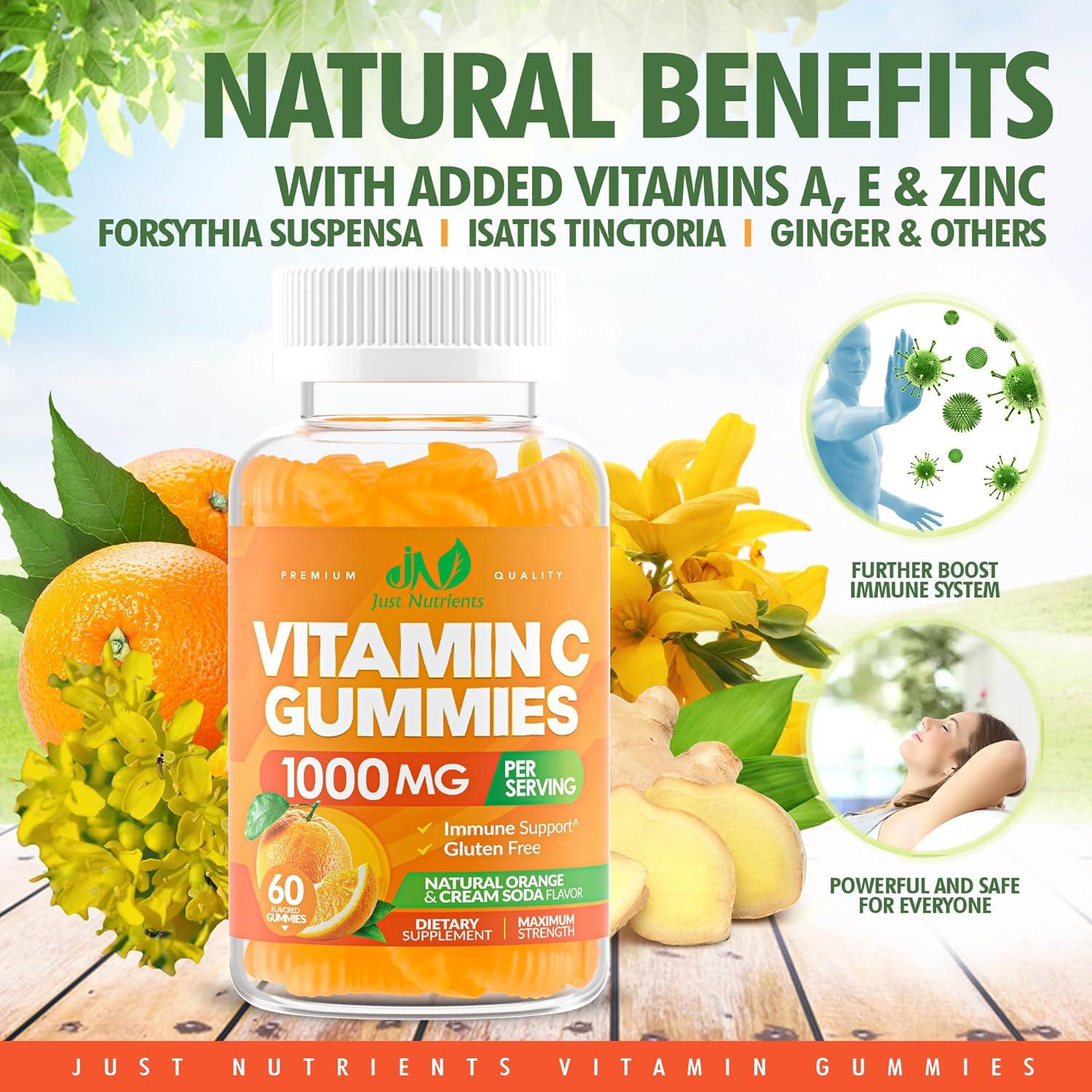 Gomitas de Vitamina C 1000mg Just Nutrients - 60 Unidades