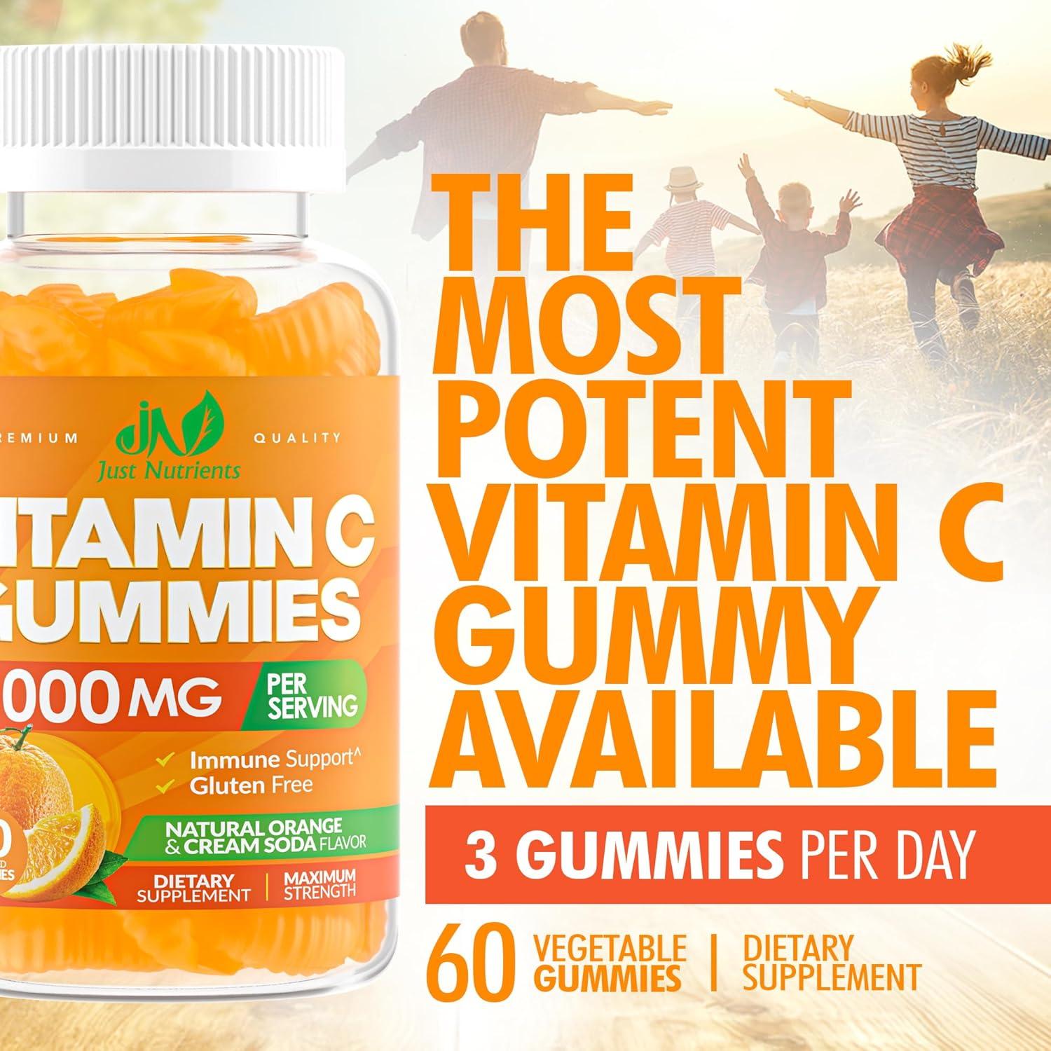 Gomitas de Vitamina C 1000mg Just Nutrients - 60 Unidades