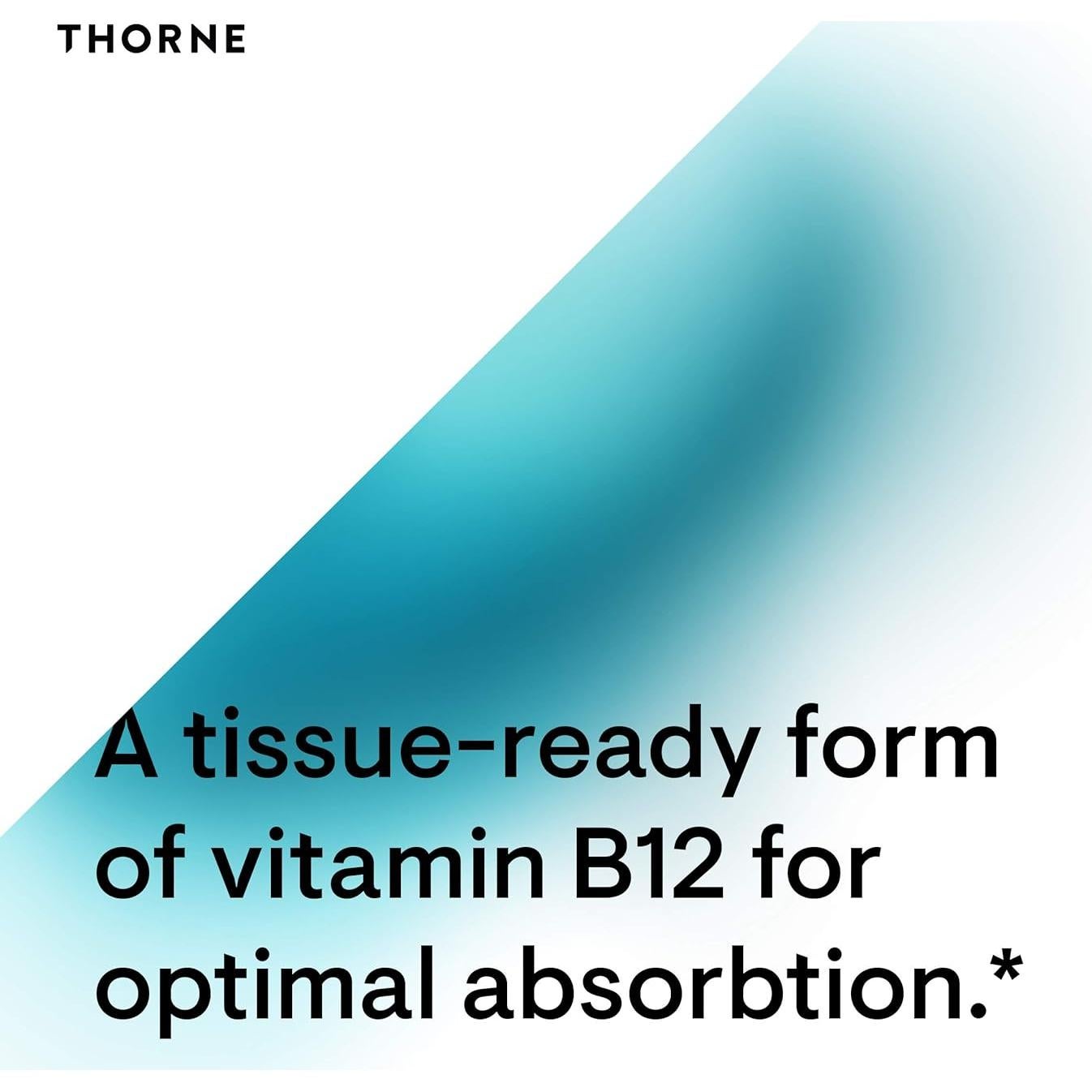 Vitamina B12 Metilcobalamina Thorne 60 Cápsulas - Salud Corazón y Nervios