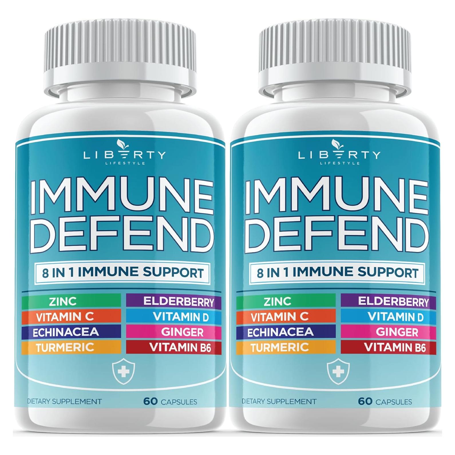 Suplemento Inmunológico 8 en 1 Liberty Lifestyle 120 Cápsulas