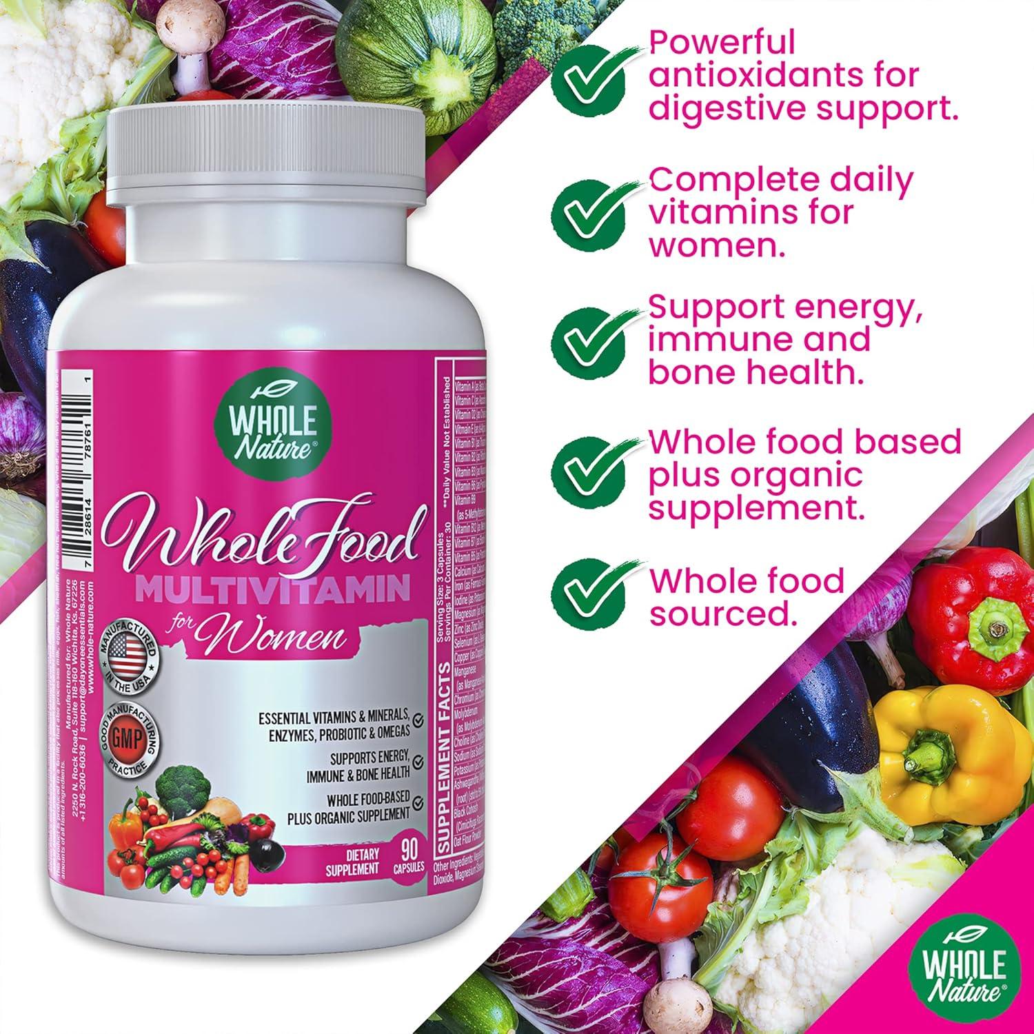 Multivitamina Vegana para Mujeres Whole Nature - 90 Cápsulas