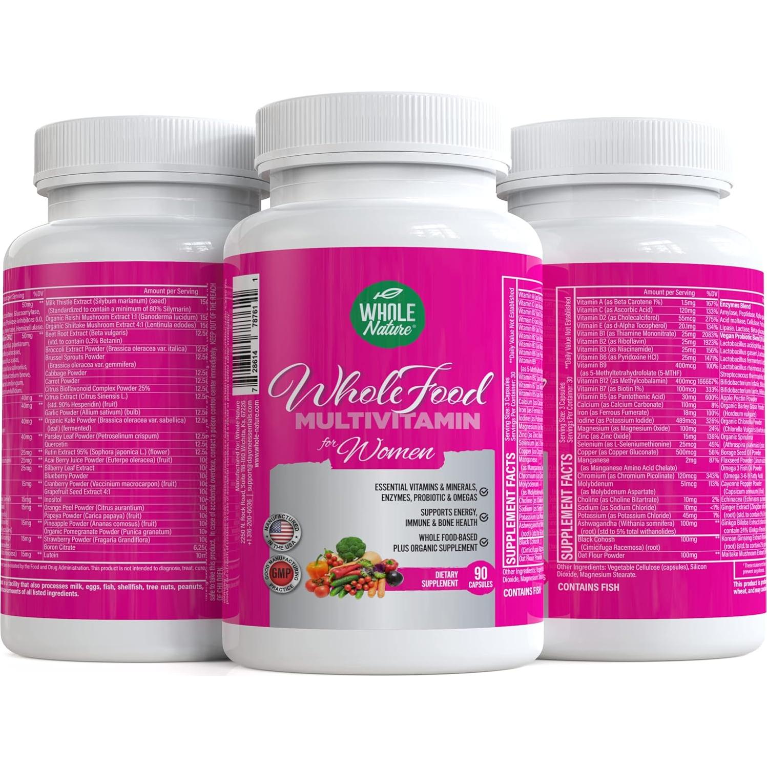 Multivitamina Vegana para Mujeres Whole Nature - 90 Cápsulas