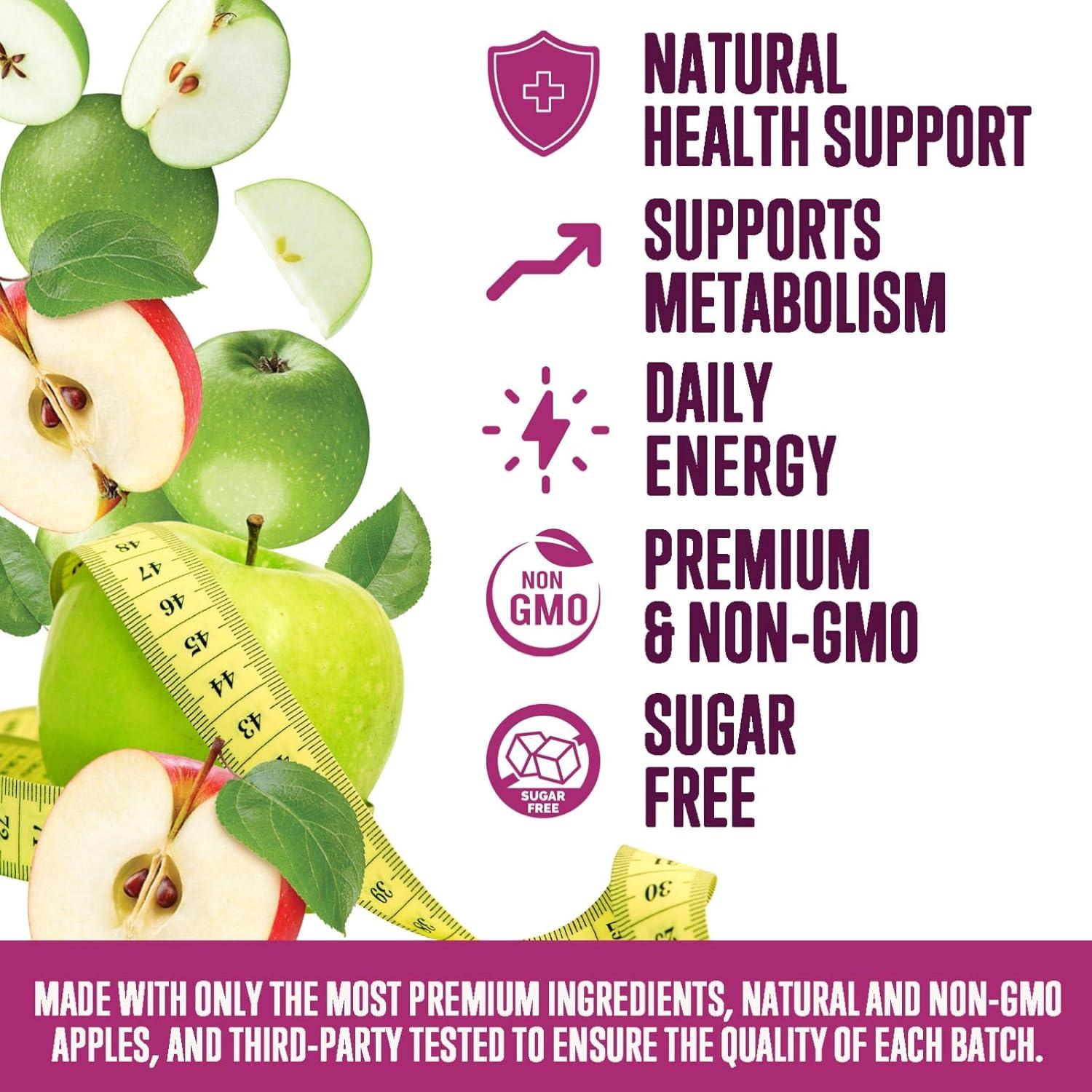 Gomitas de Vinagre de Sidra de Manzana Nature's Nutrition 1000mg - 120 Unidades