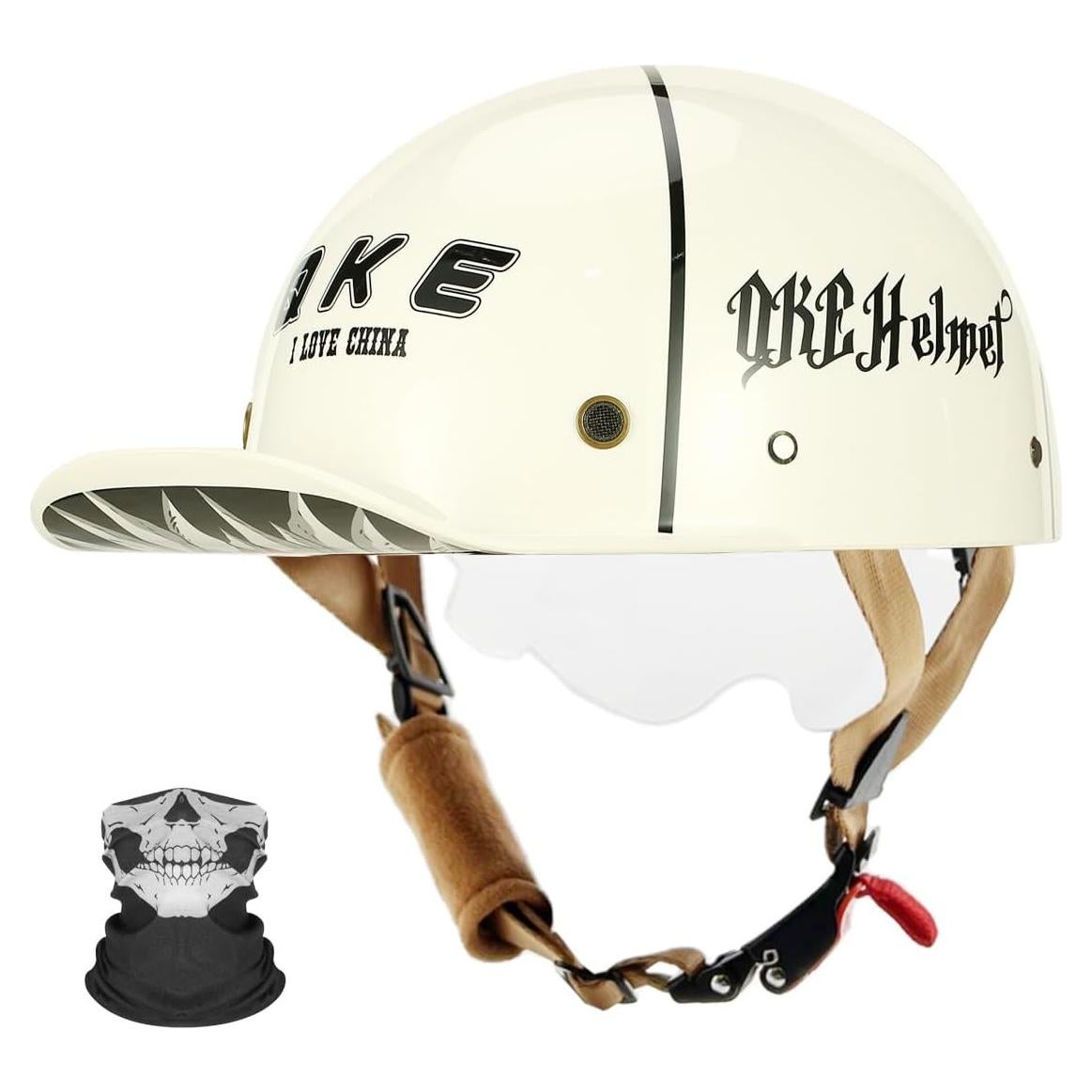 Casco de Motocicleta Qudas 005 Vintage Unisex ABS