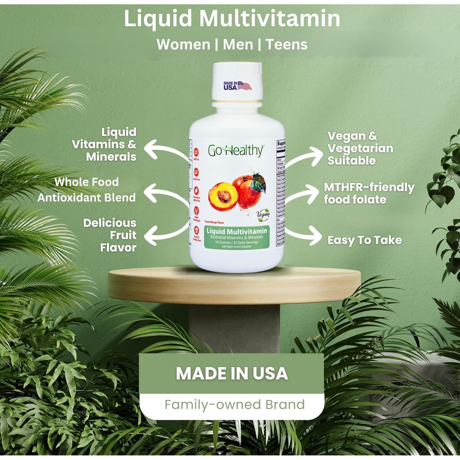 Multivitamínico Líquido Go Healthy para Adultos 32 Porciones