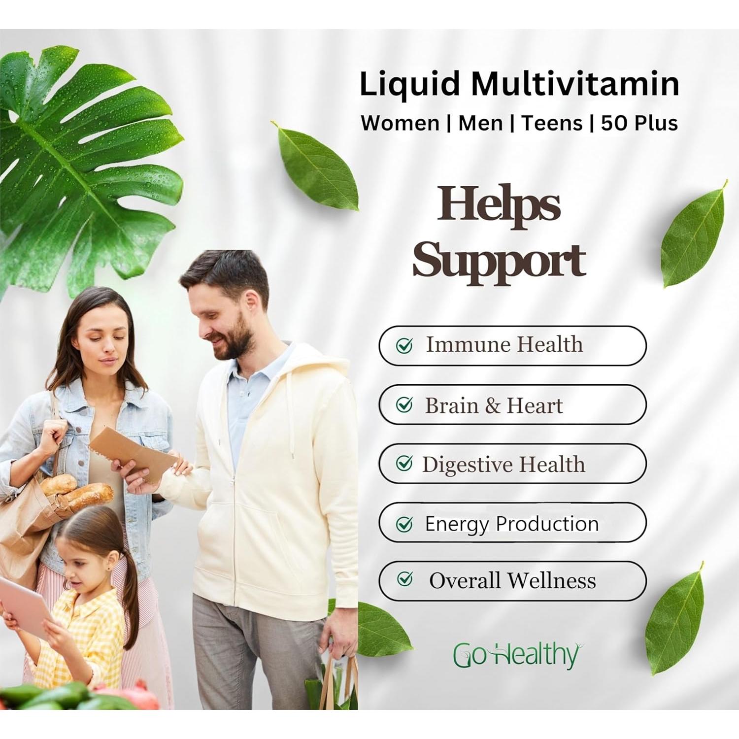 Multivitamínico Líquido Go Healthy para Adultos 32 Porciones