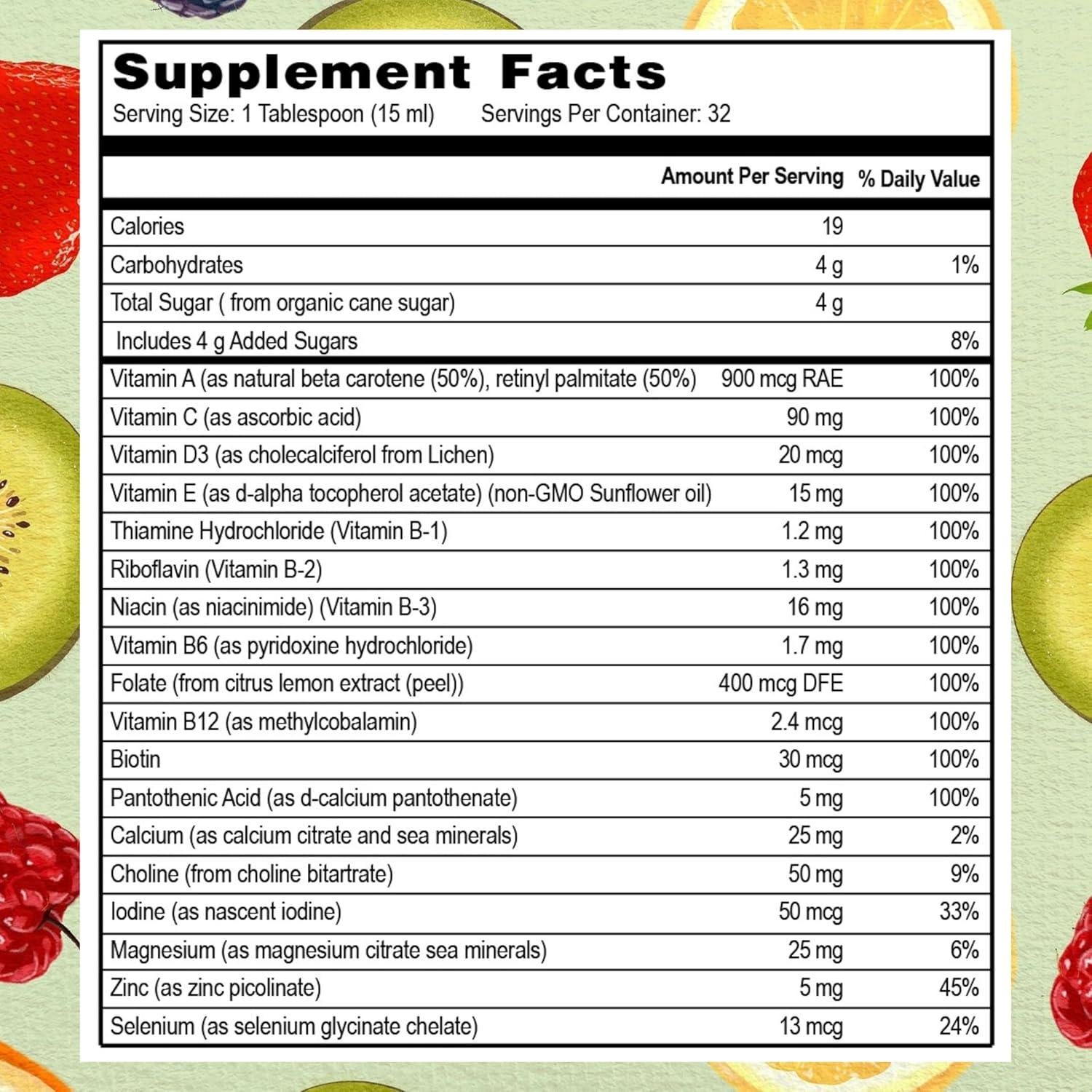 Multivitamínico Líquido Go Healthy para Adultos 32 Porciones
