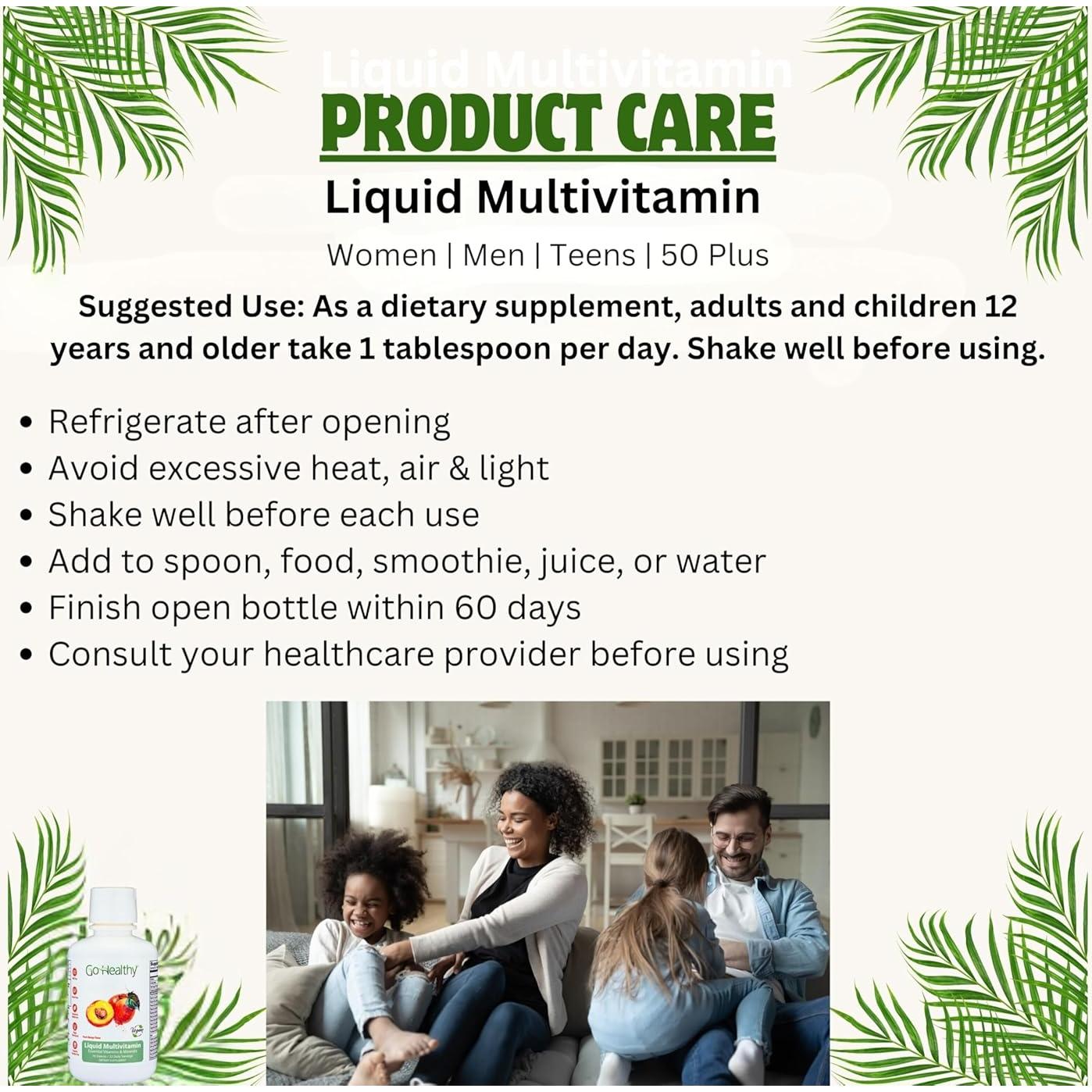 Multivitamínico Líquido Go Healthy para Adultos 32 Porciones