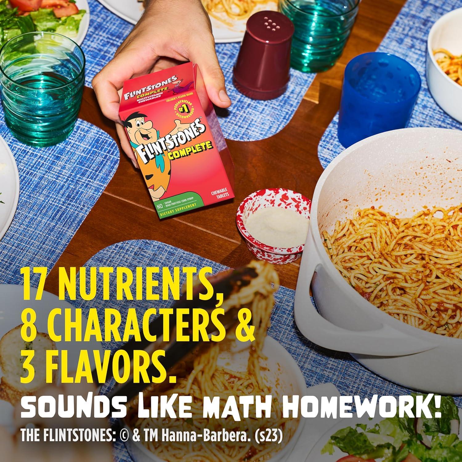 Vitaminas Masticables Flintstones 180ct para Niños con Hierro y Calcio