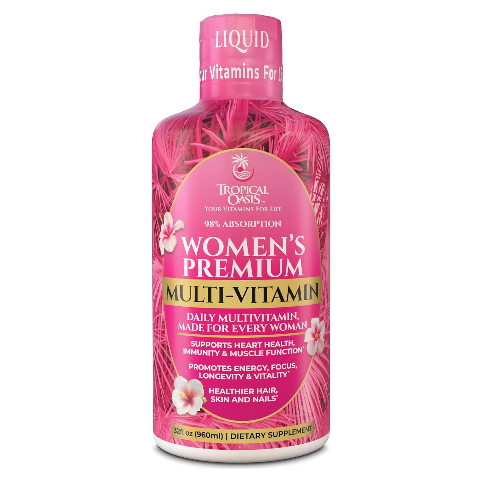 Multivitamina Líquida Premium Tropical Oasis para Mujeres 32 Oz