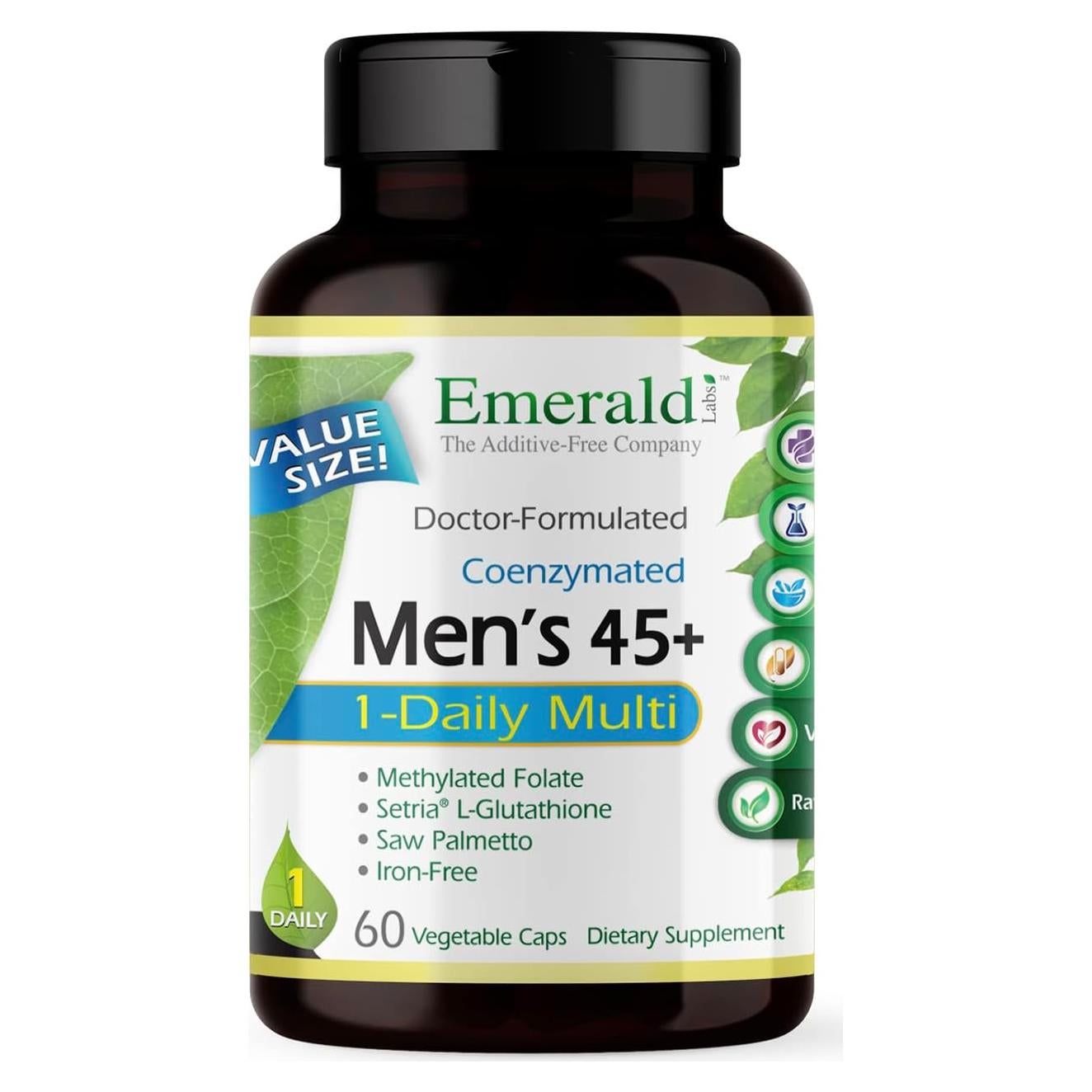 Multivitamina Diaria para Hombres 45+ Emerald Labs - 60 Cápsulas