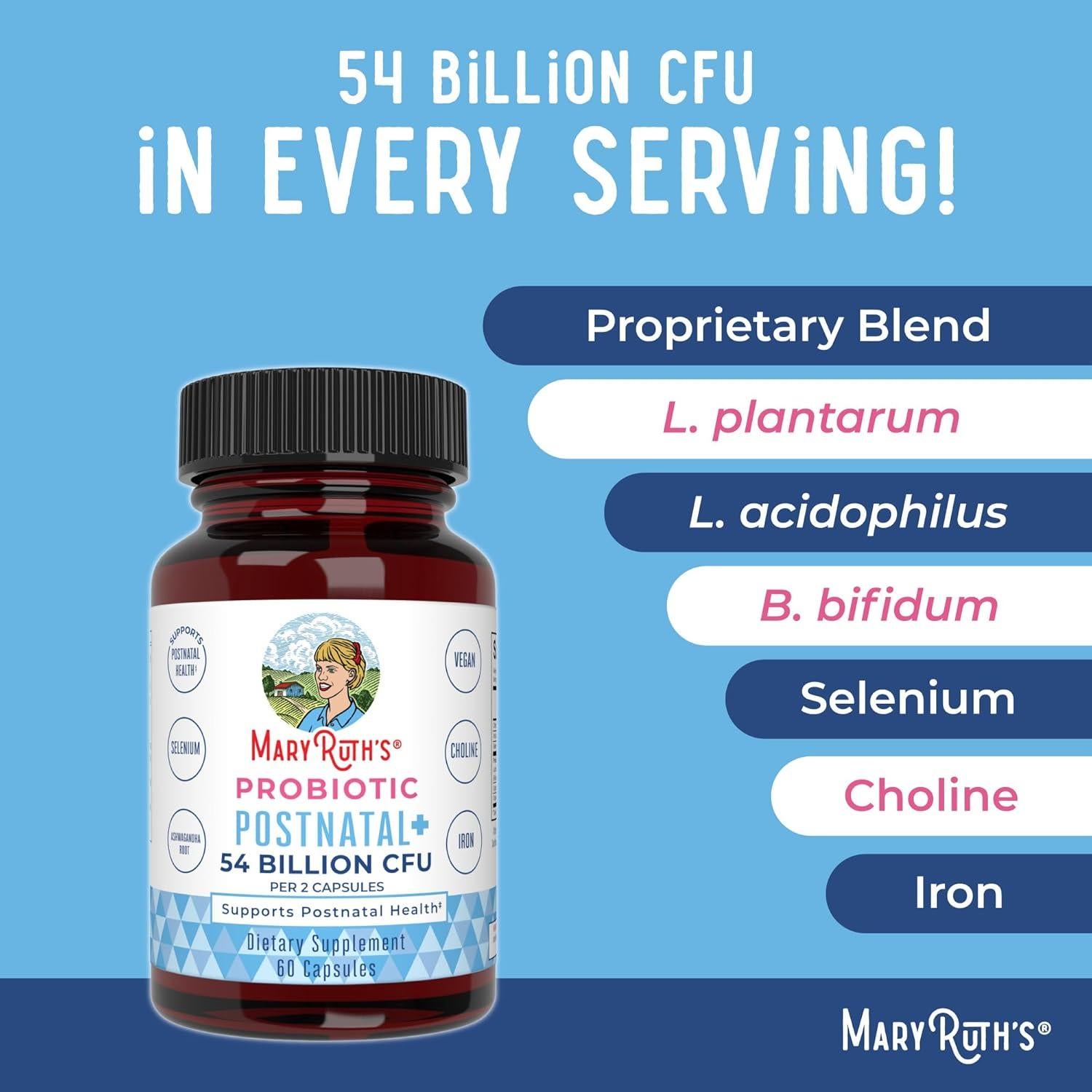 Probioticos Postnatales MaryRuth Organics 30 Cápsulas Veganas