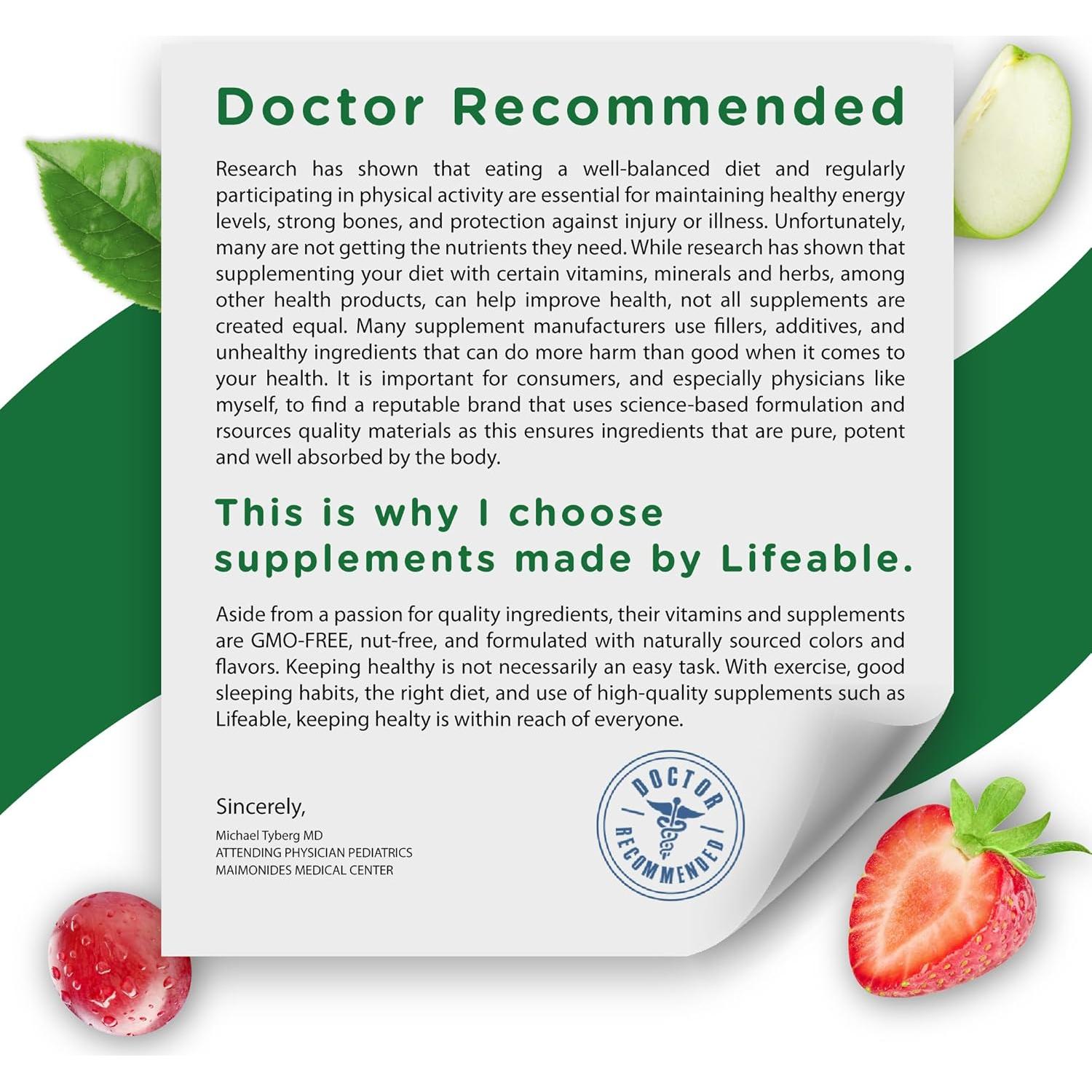 Multivitamina Postnatal Lifeable con Hierro y Colina - 90 Gominolas