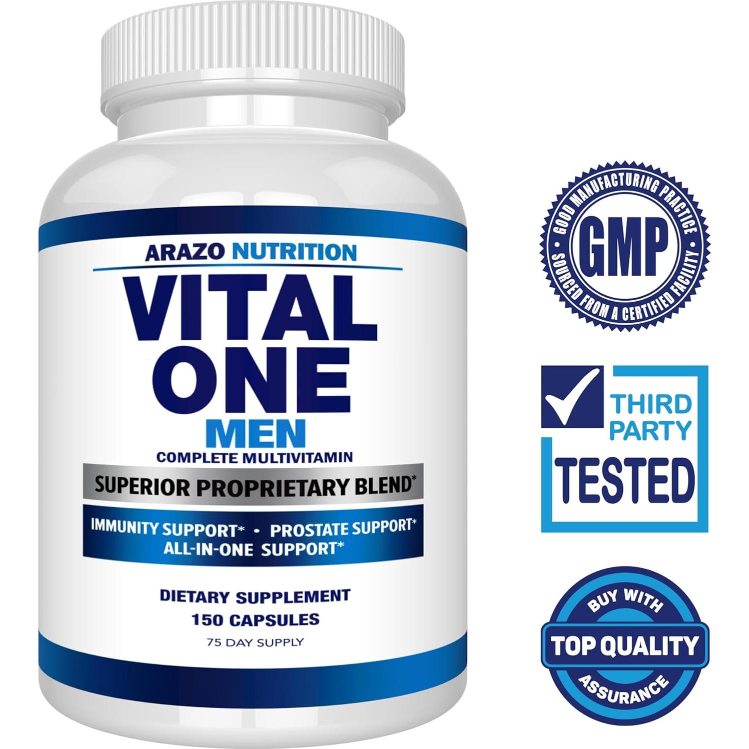 Multivitamínico para Hombres Arazo Nutrition Vital One 150 Vegano