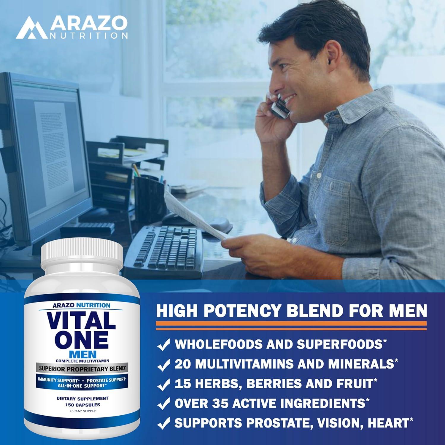 Multivitamínico para Hombres Arazo Nutrition Vital One 150 Vegano
