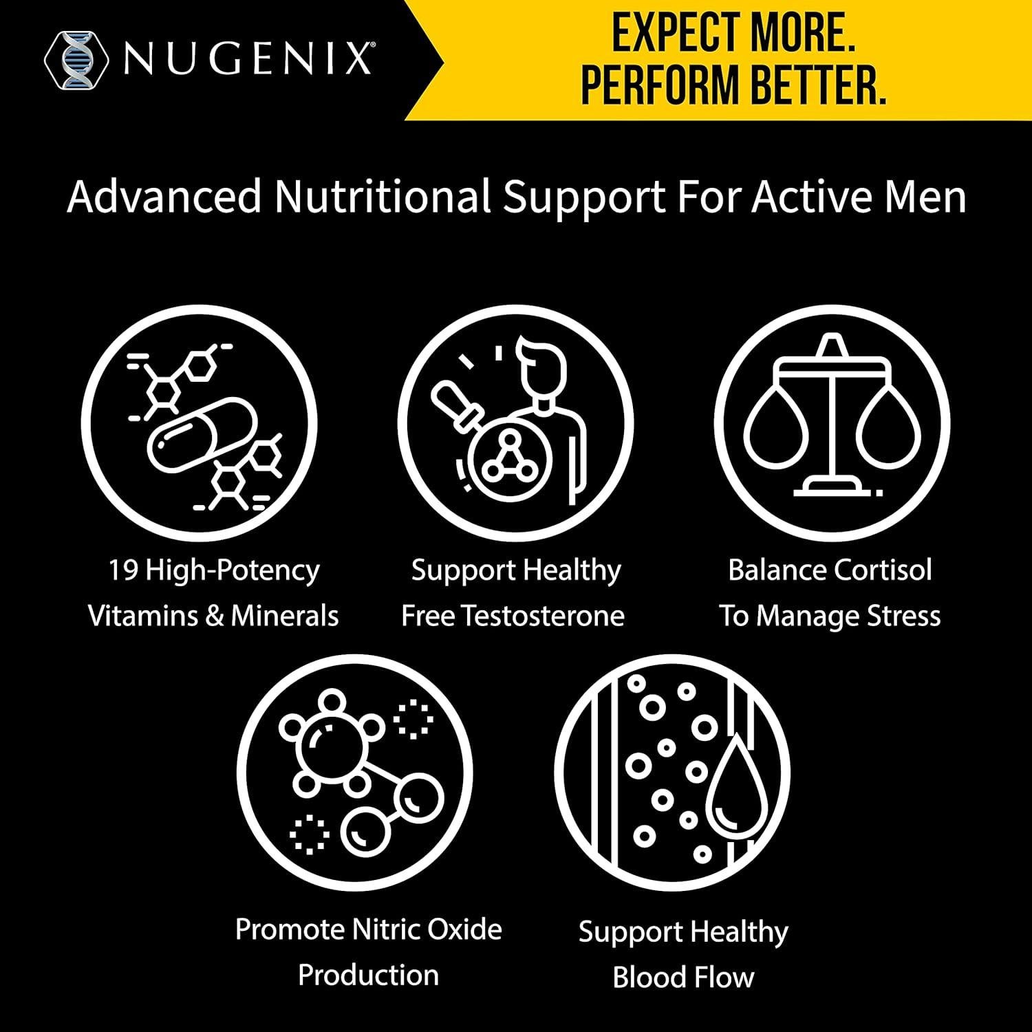 Multivitamina diaria Nugenix para hombres - 19 vitaminas y minerales