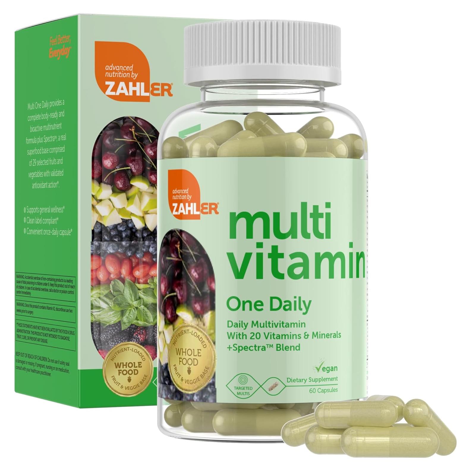 Multivitaminas Veganas Diarias Zahler 60 Cápsulas - Kosher