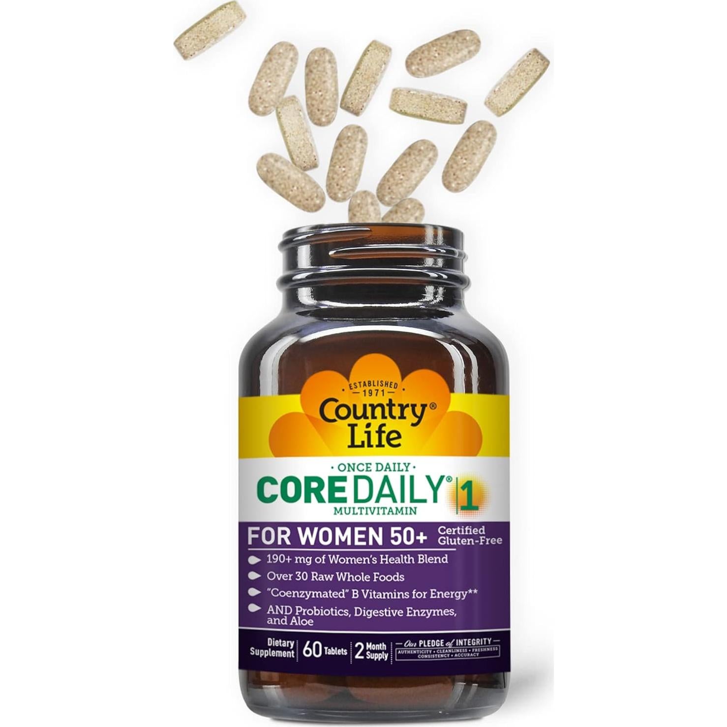 Multivitamínico Country Life CORE Daily-1 Mujeres 50+ 284g