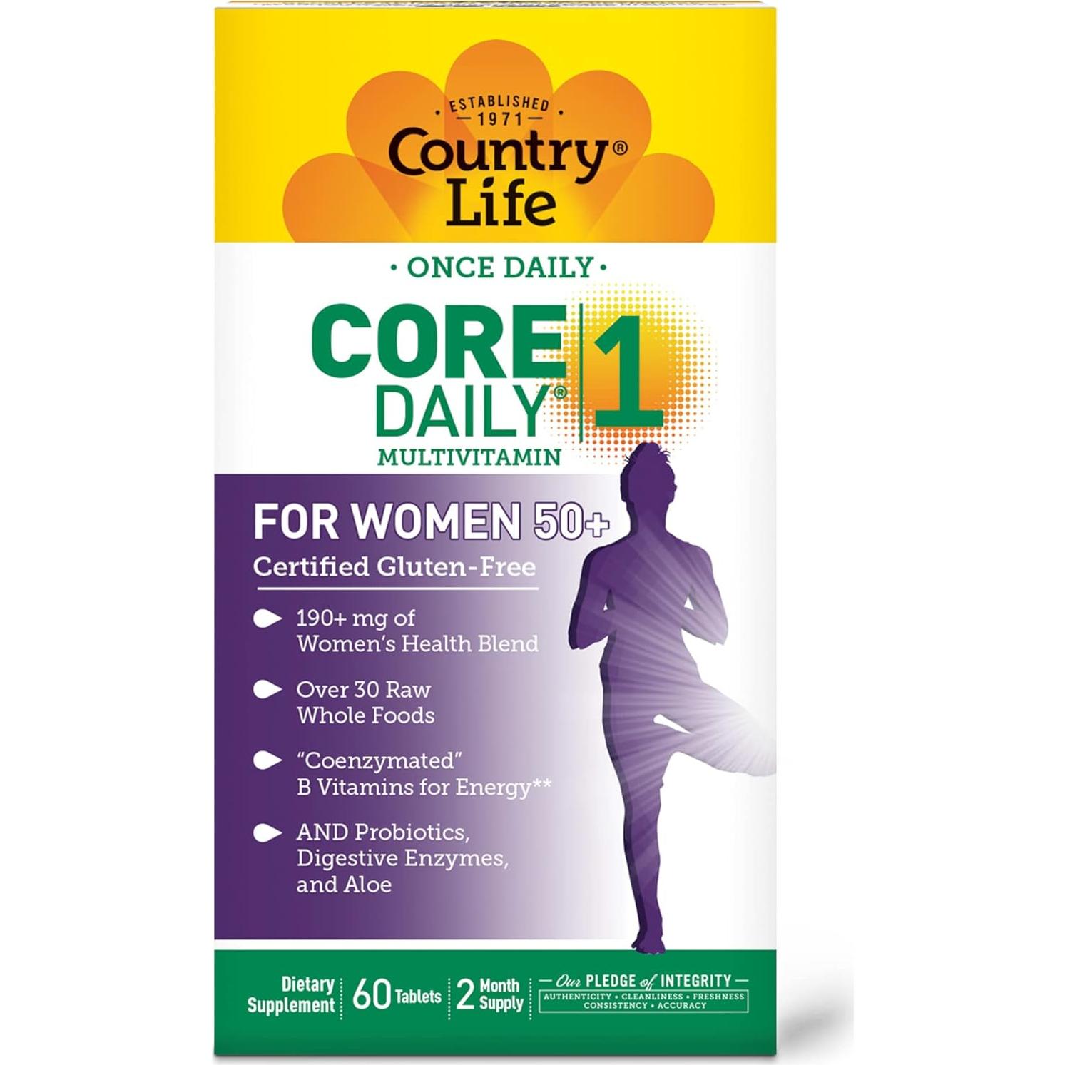 Multivitamínico Country Life CORE Daily-1 Mujeres 50+ 284g