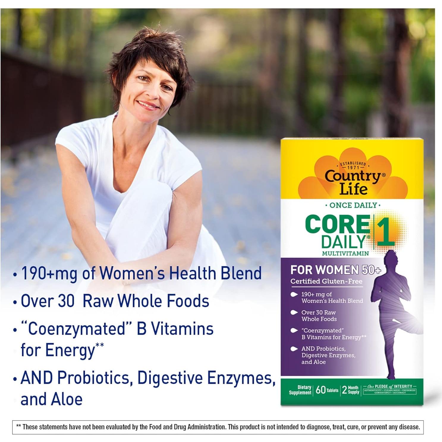 Multivitamínico Country Life CORE Daily-1 Mujeres 50+ 284g