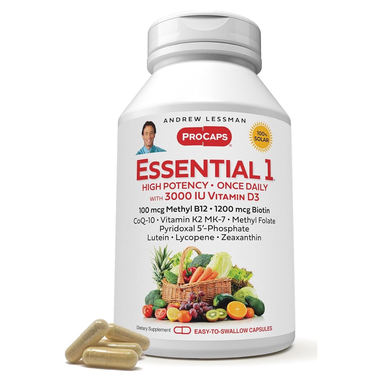 Multivitamina Andrew Lessman Essential-1 60 Cápsulas 3000 IU D3