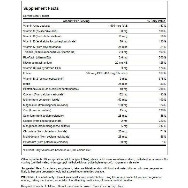 Fórmula Multivitamínica Swanson Century Sin Hierro 130 Tabletas