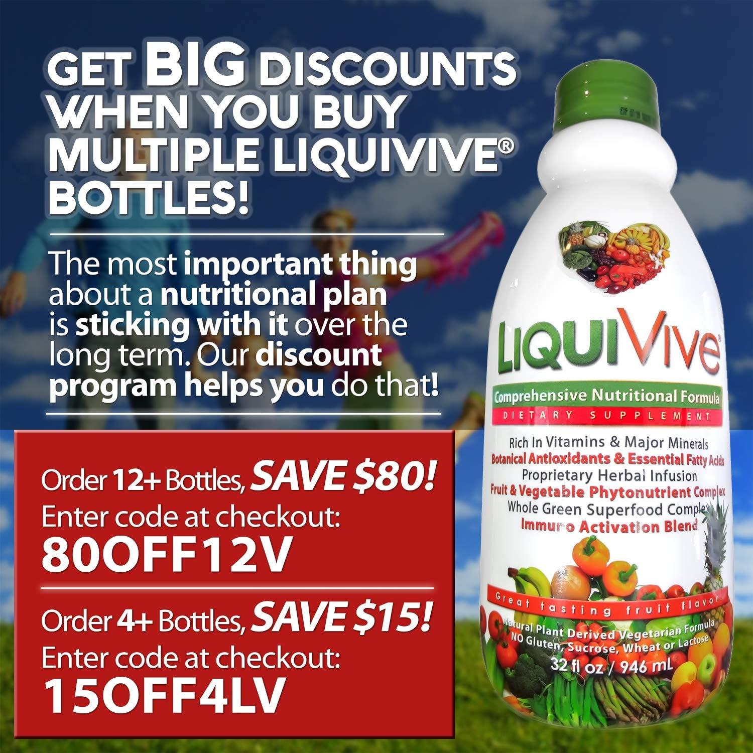 LiquiVive Vitaminas Líquidas Multivitamínico 946ml Vegano