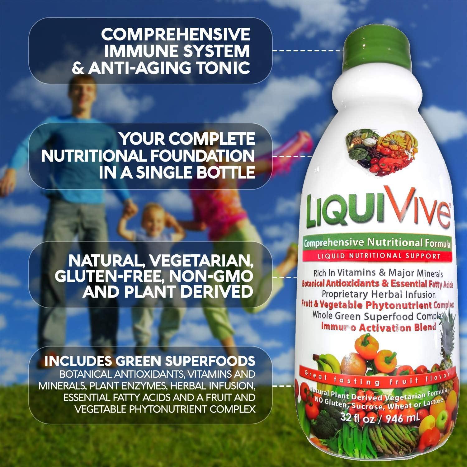 LiquiVive Vitaminas Líquidas Multivitamínico 946ml Vegano