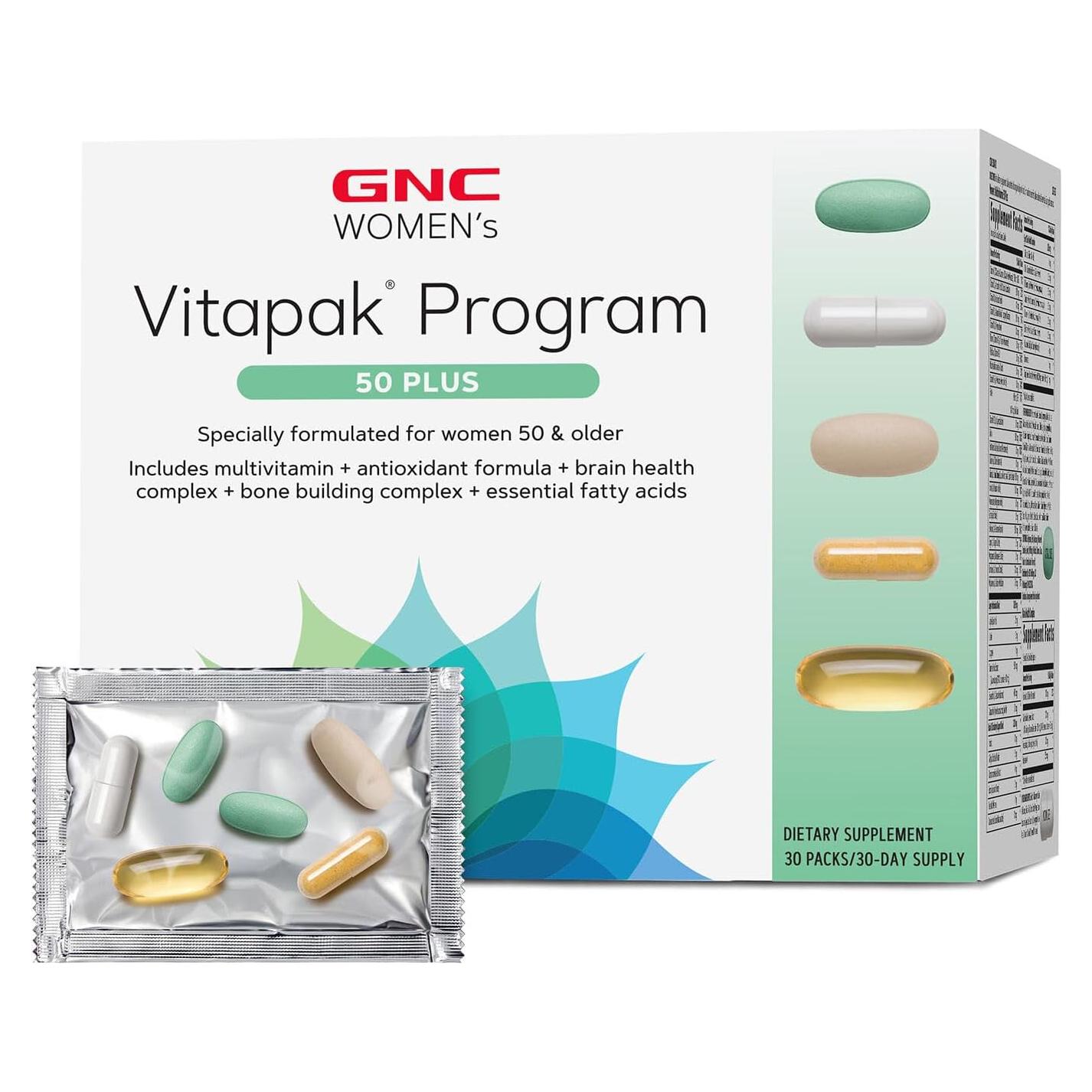 Vitapak Ultra Mega 50 Plus GNC Mujeres 30 Paquetes Multivitamínico