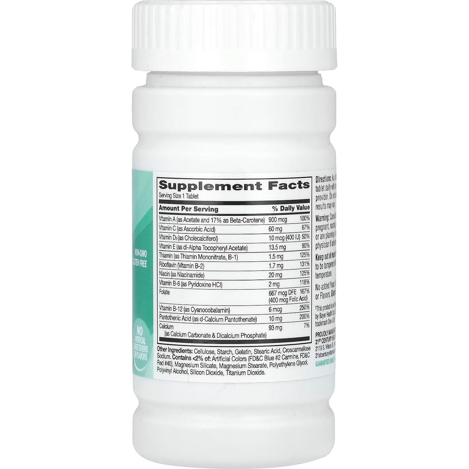 Tabletas Multivitamínicas 21st Century 100 Unidades