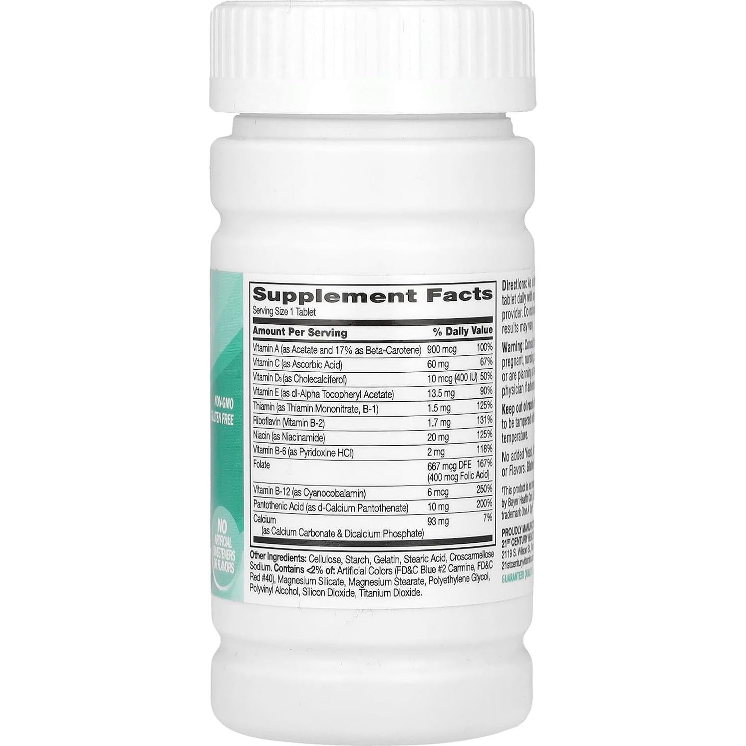 Tabletas Multivitamínicas 21st Century 100 Unidades