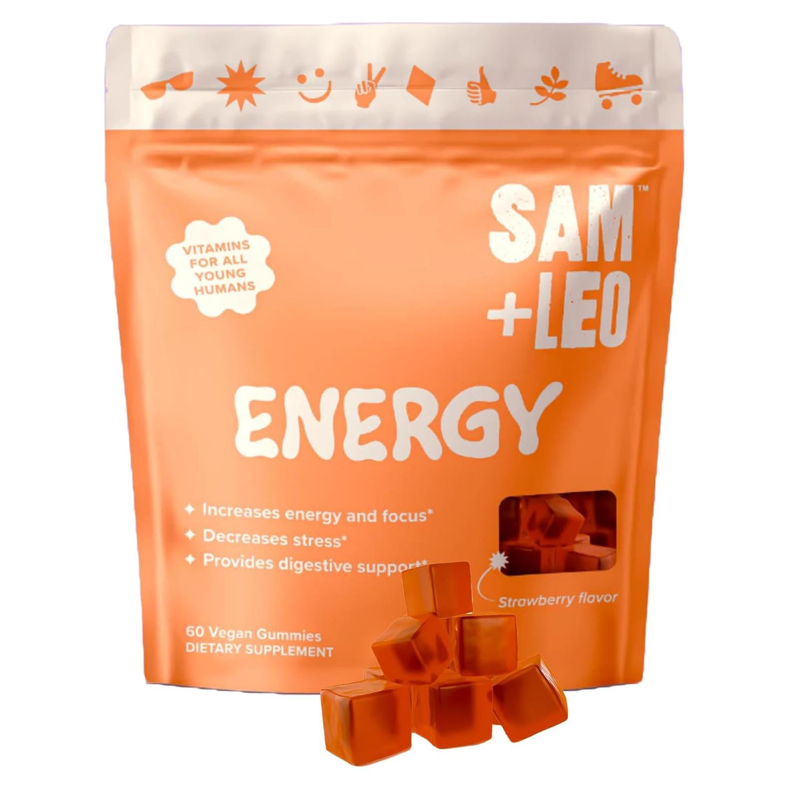 Gomitas de Energía SAM+LEO con Vitaminas B para Niños 60 ct