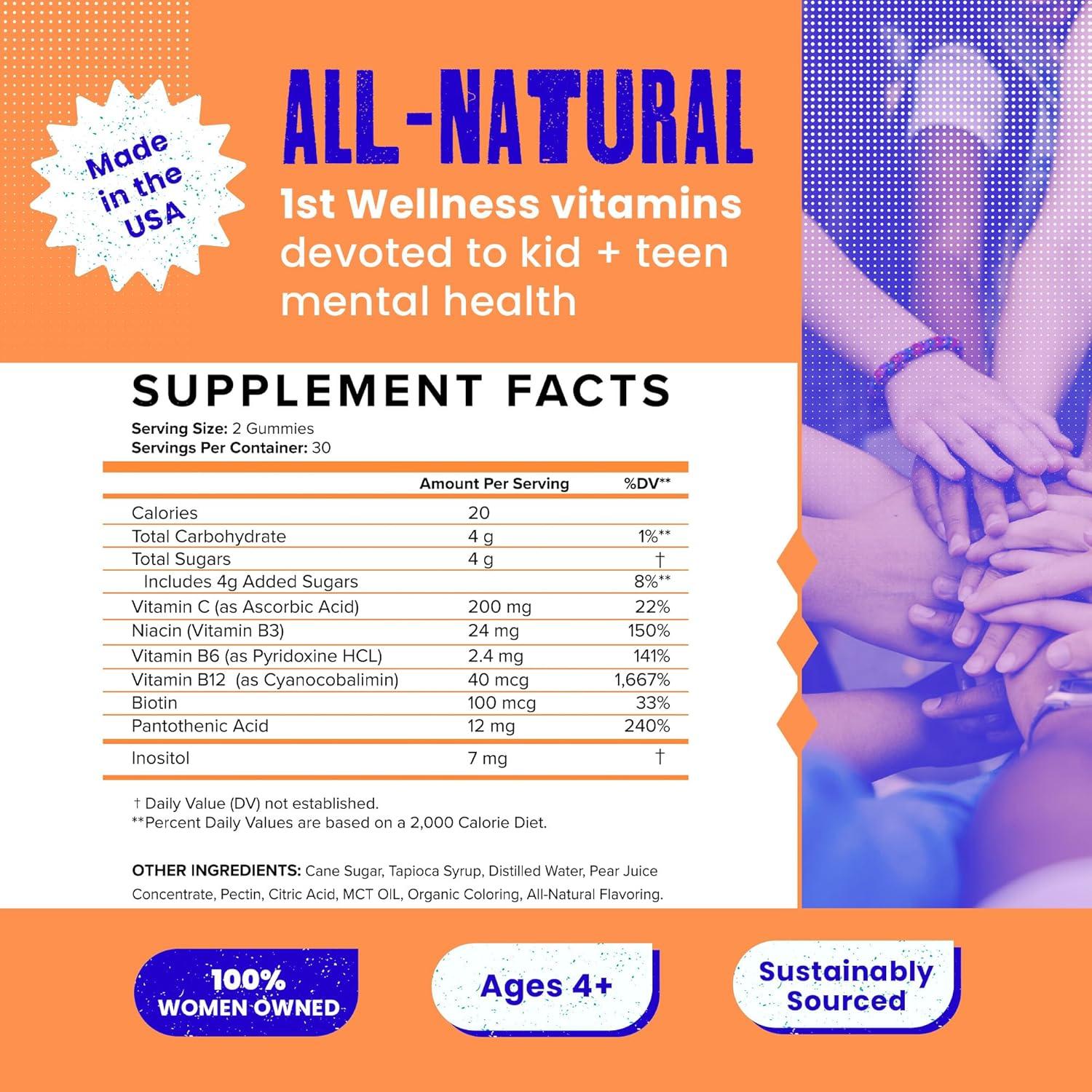 Gomitas de Energía SAM+LEO con Vitaminas B para Niños 60 ct