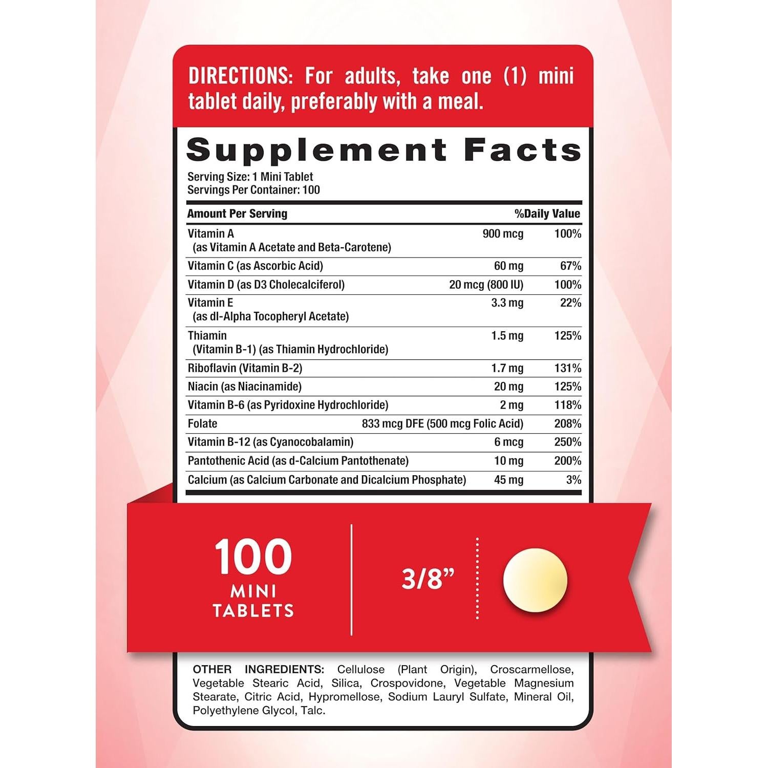 Multivitamina Diaria Única Verdad de la Naturaleza 100 Mini Tabletas