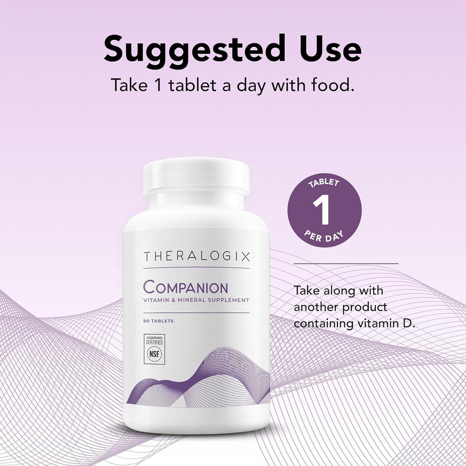 Suplemento Multivitamínico Theralogix Companion 90 Tabletas Sin Hierro