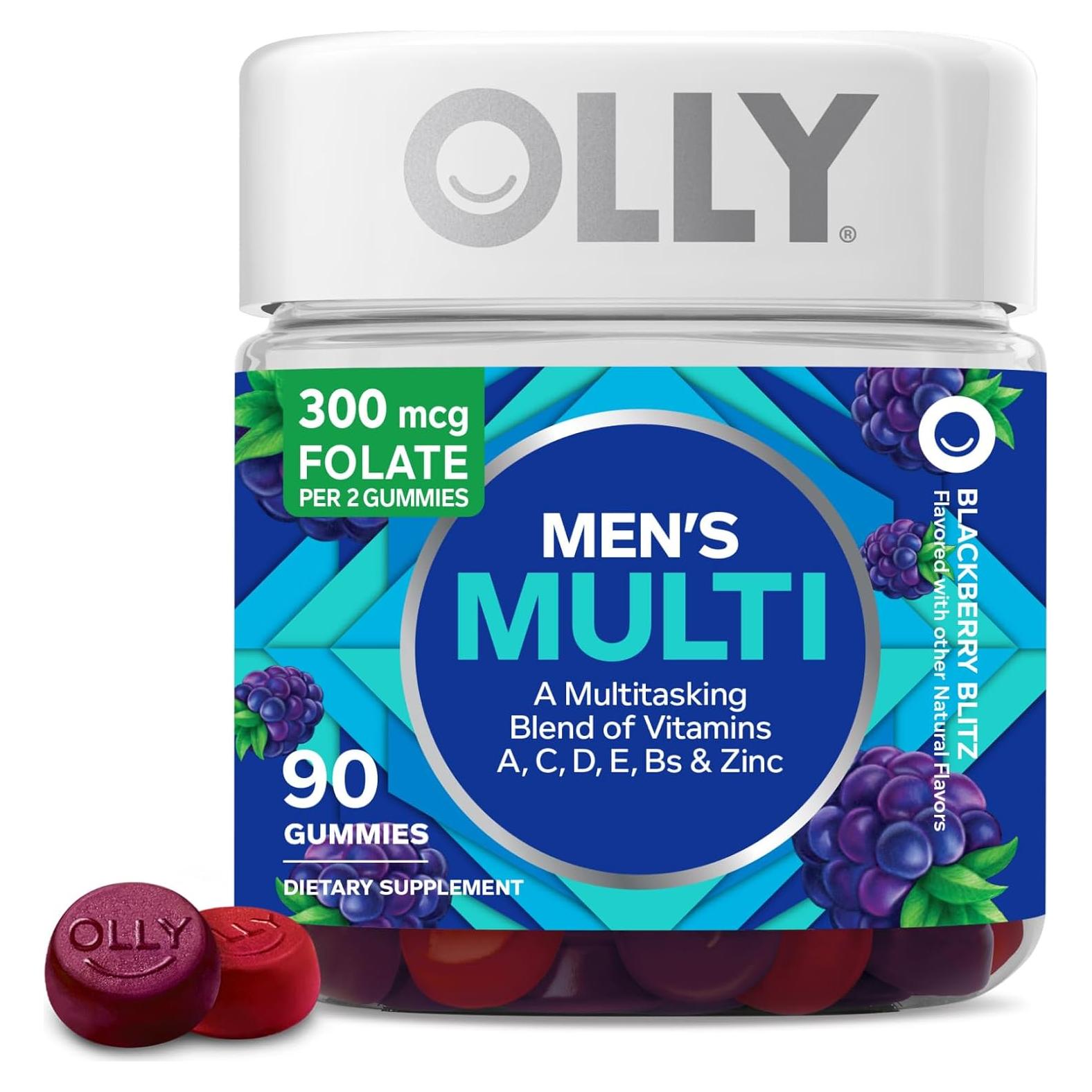 OLLY Multivitamínico Masticable para Hombres 90 Gomitas Mora