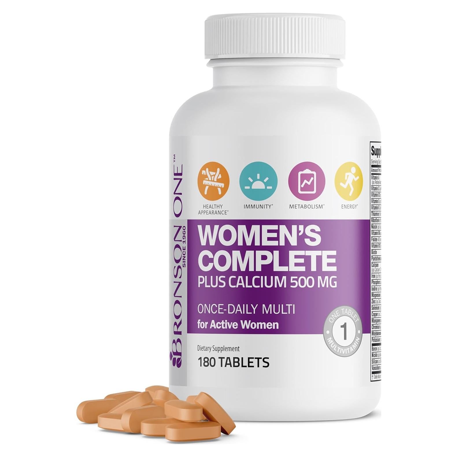 Multivitamínico Completo Diario Bronson para Mujeres 180 Tabletas