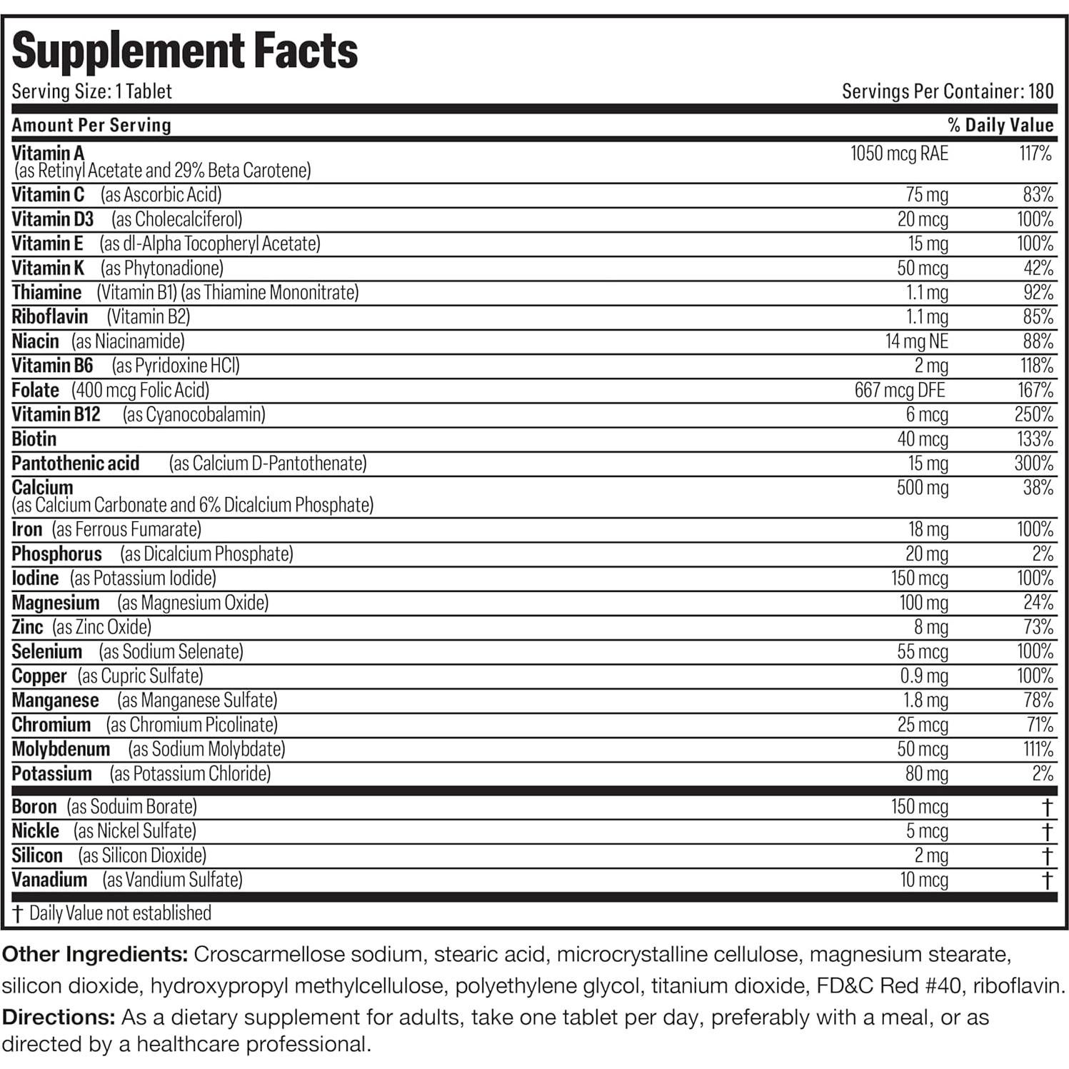 Multivitamínico Completo Diario Bronson para Mujeres 180 Tabletas