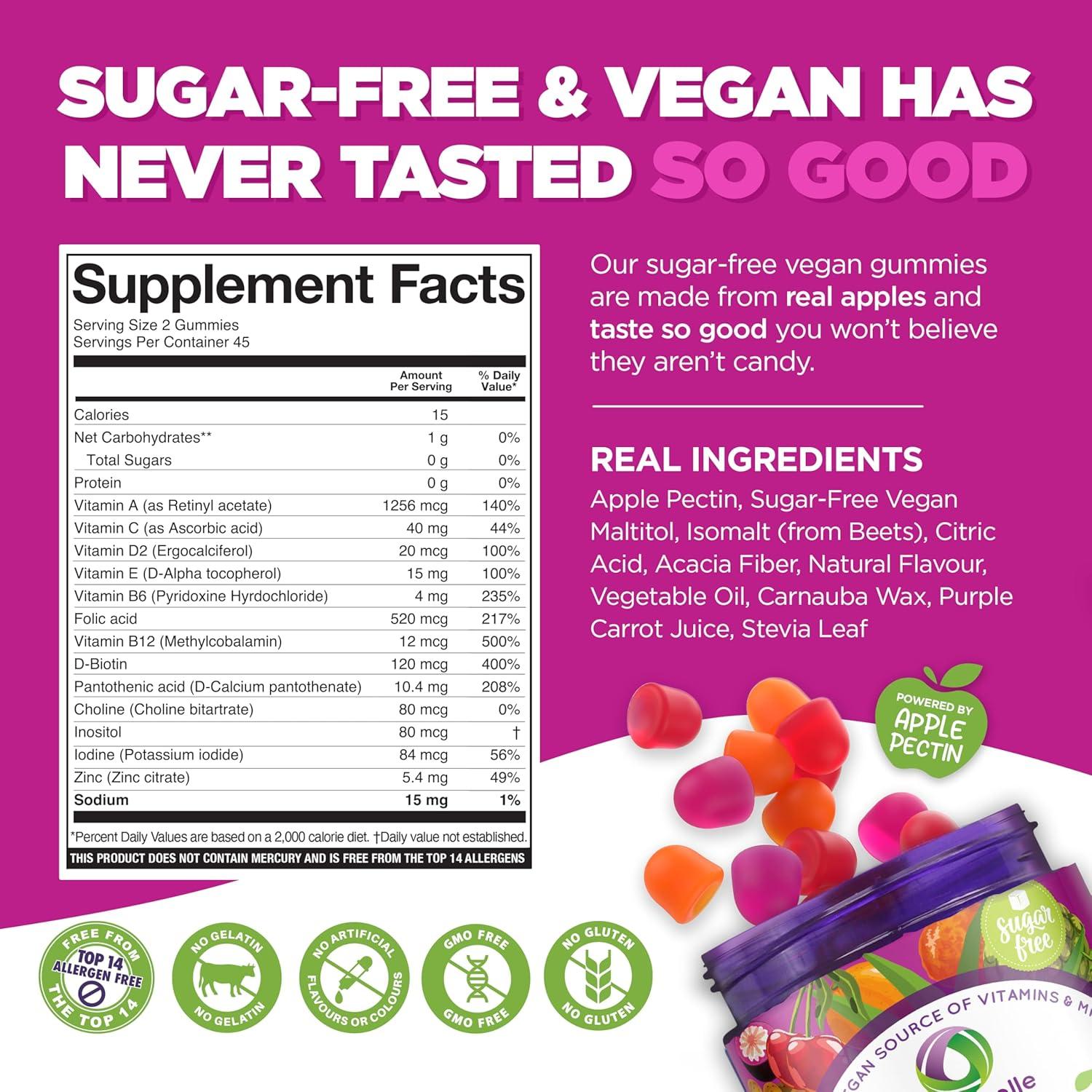 Gominolas Multivitamínicas Veganas Nutramin 90 Unidades Sin Azúcar