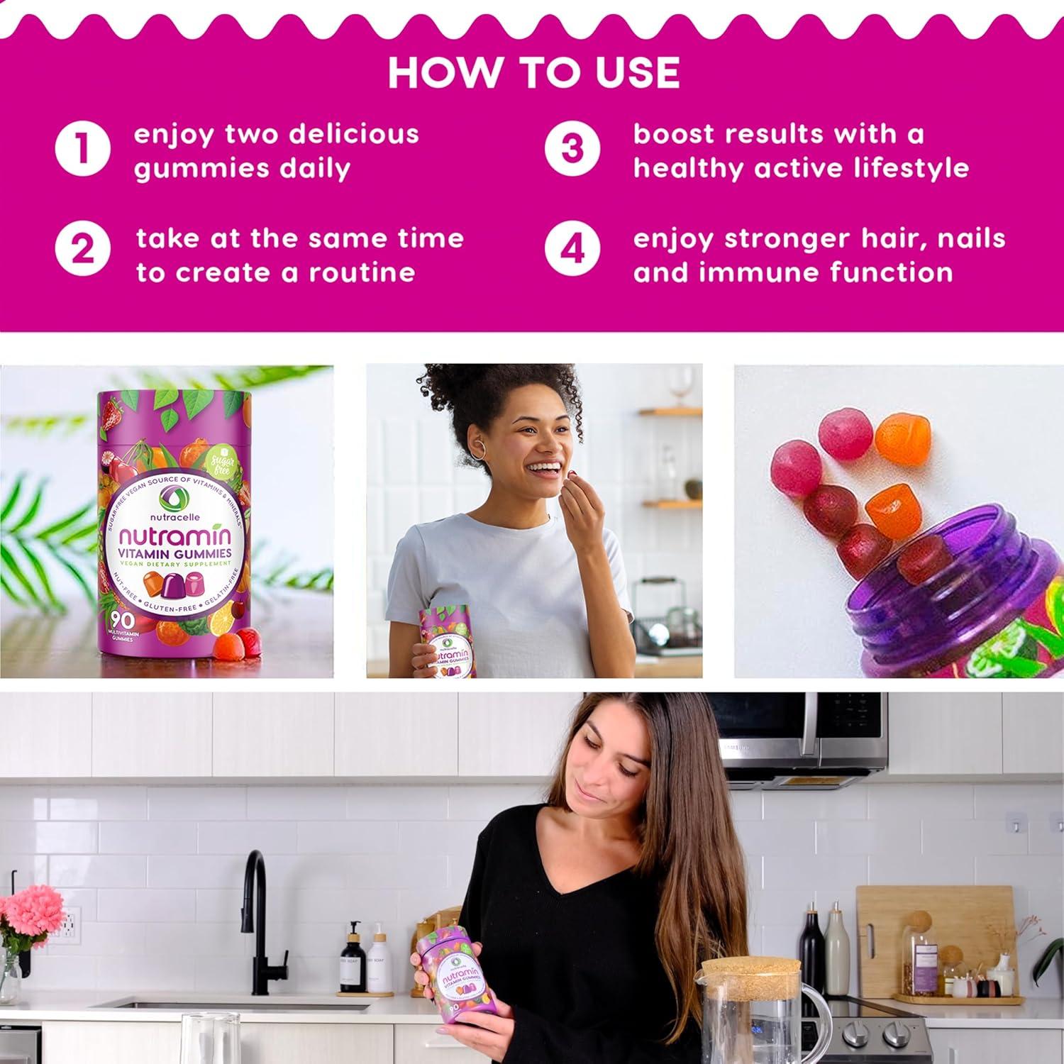 Gominolas Multivitamínicas Veganas Nutramin 90 Unidades Sin Azúcar