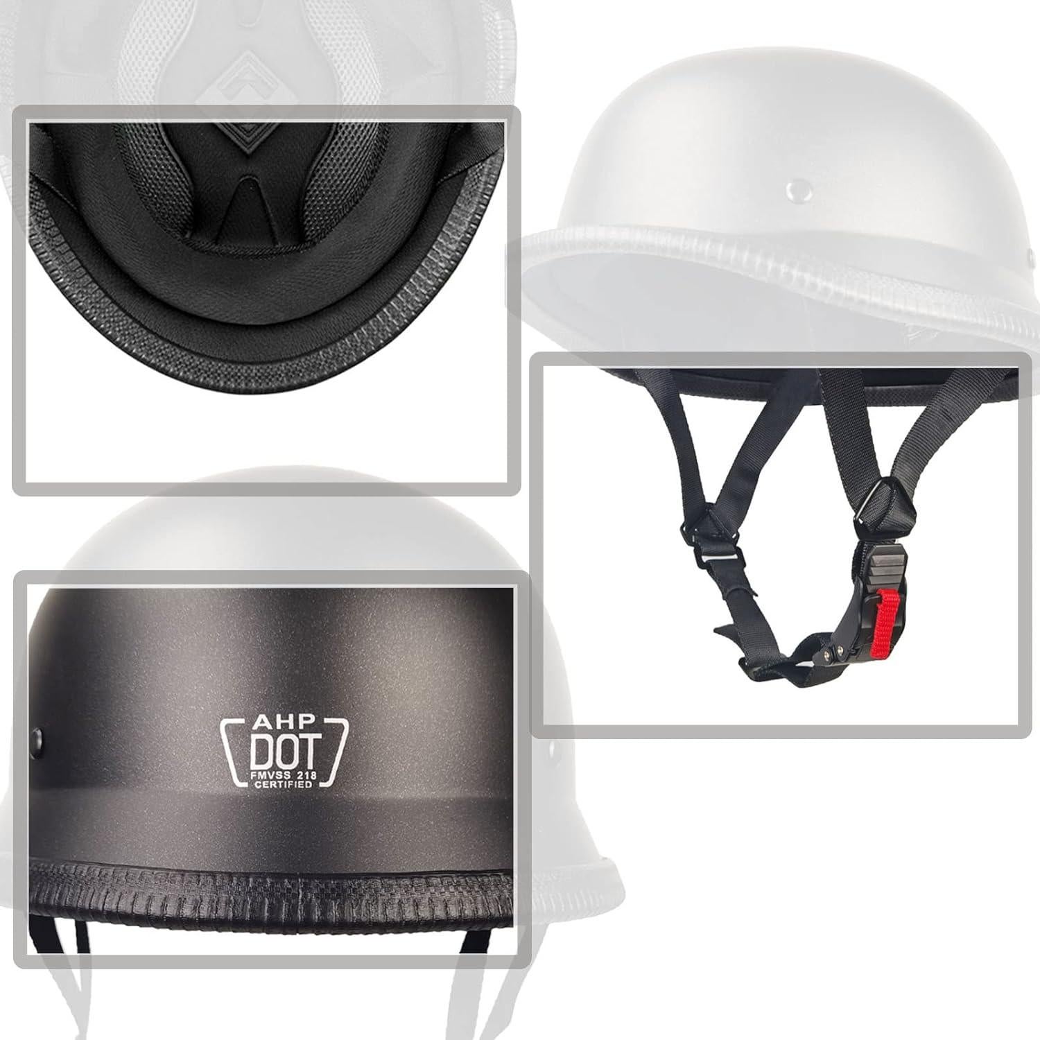 Casco de motocicleta WMOOMW 2406 estilo alemán unisex