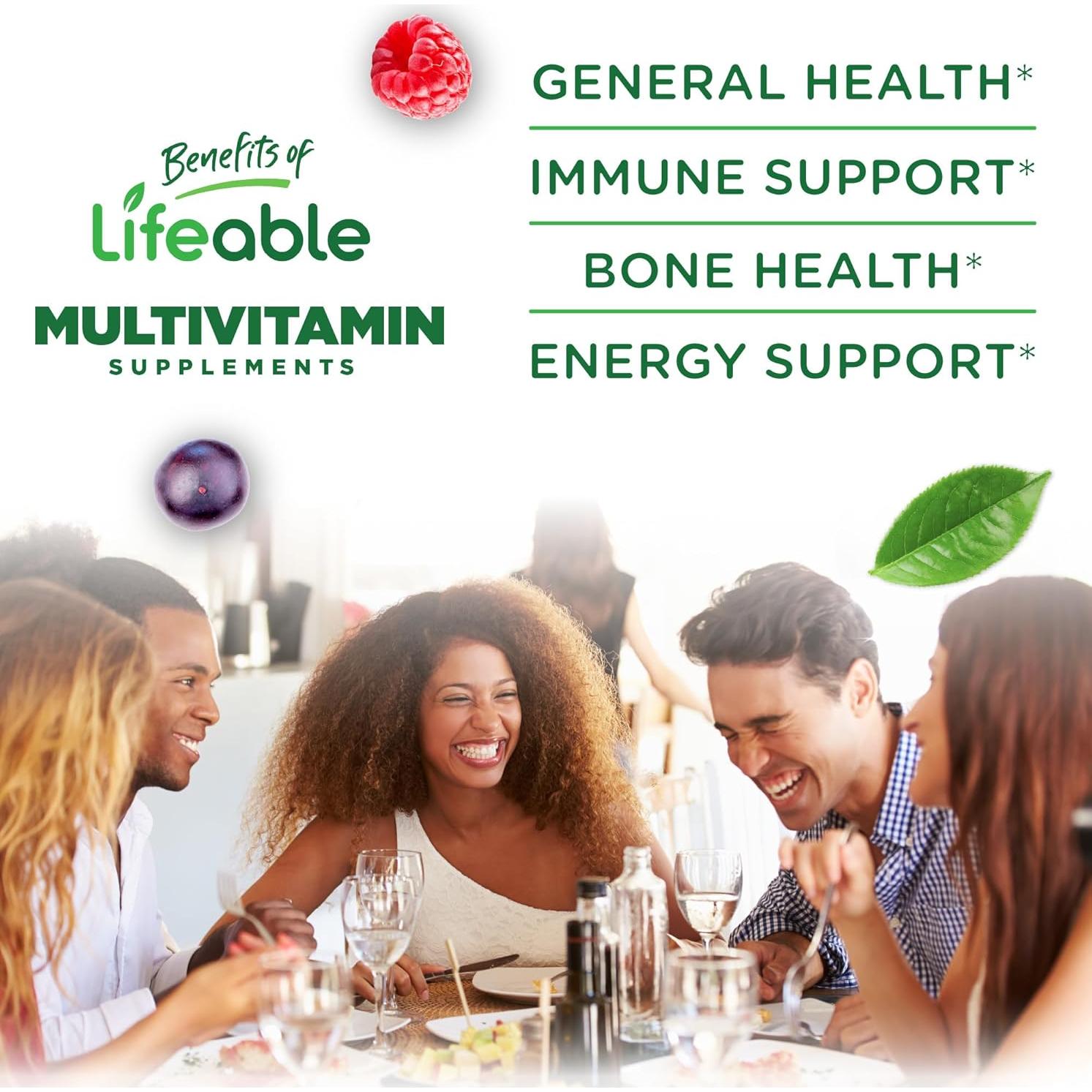 Multivitamina Lifeable con Hierro y 13 Vitaminas - 90 Gominolas