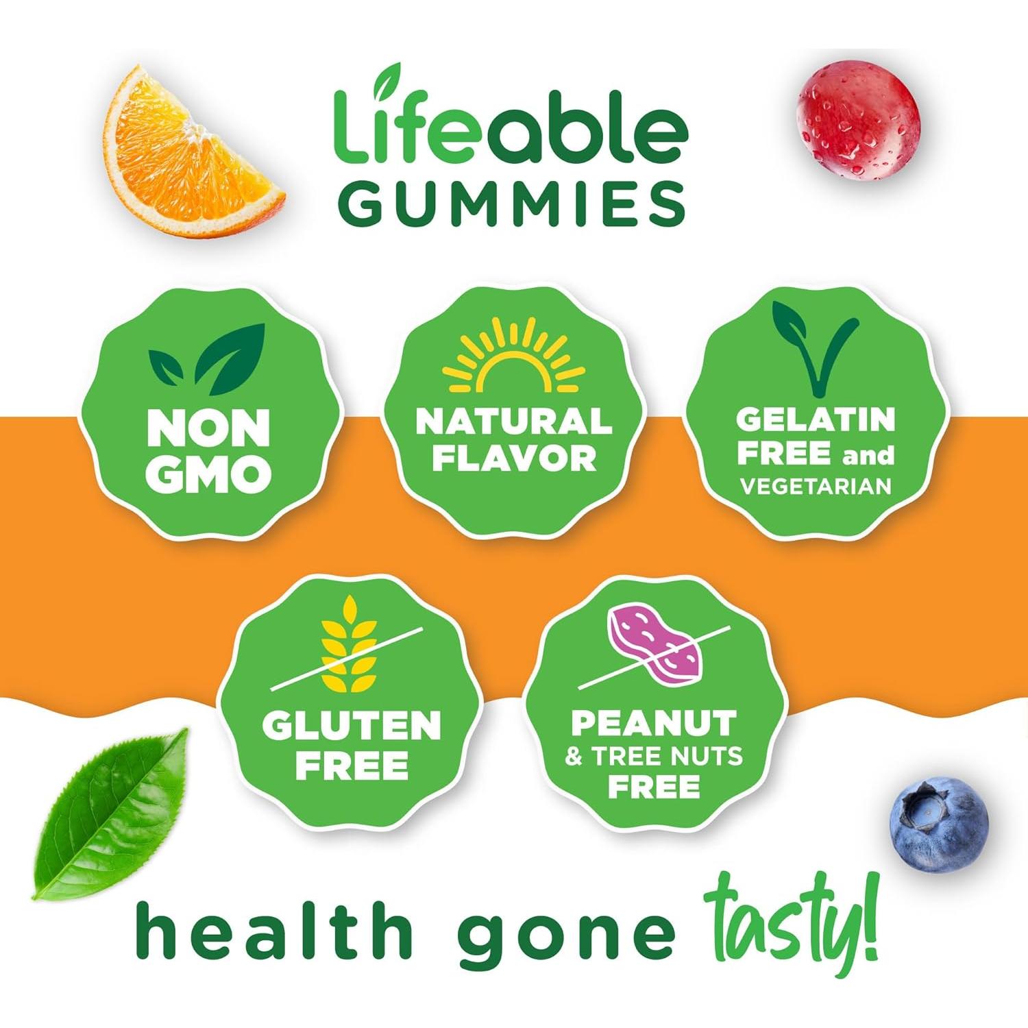 Multivitamina Lifeable con Hierro y 13 Vitaminas - 90 Gominolas