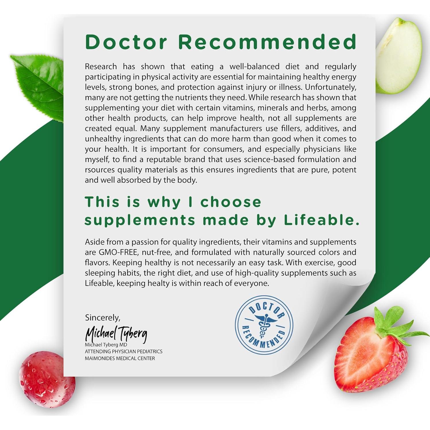 Multivitamina Lifeable con Hierro y 13 Vitaminas - 90 Gominolas