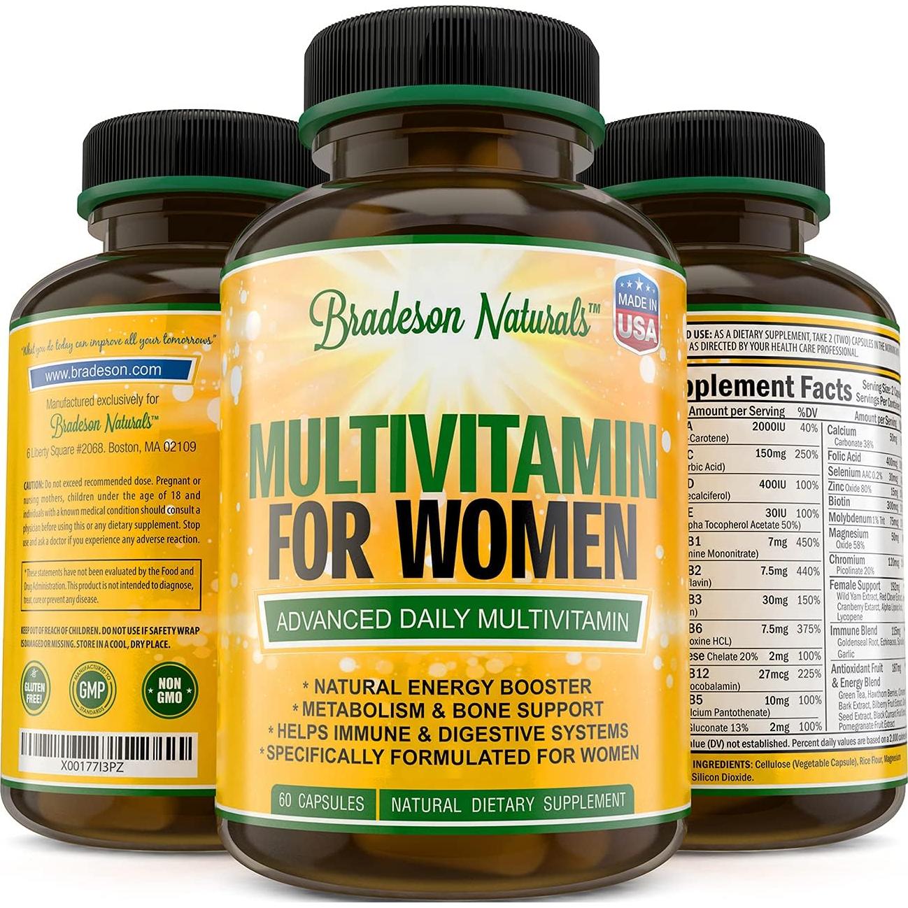 Suplemento Multivitamínico para Mujeres Bradeson 60 Cápsulas