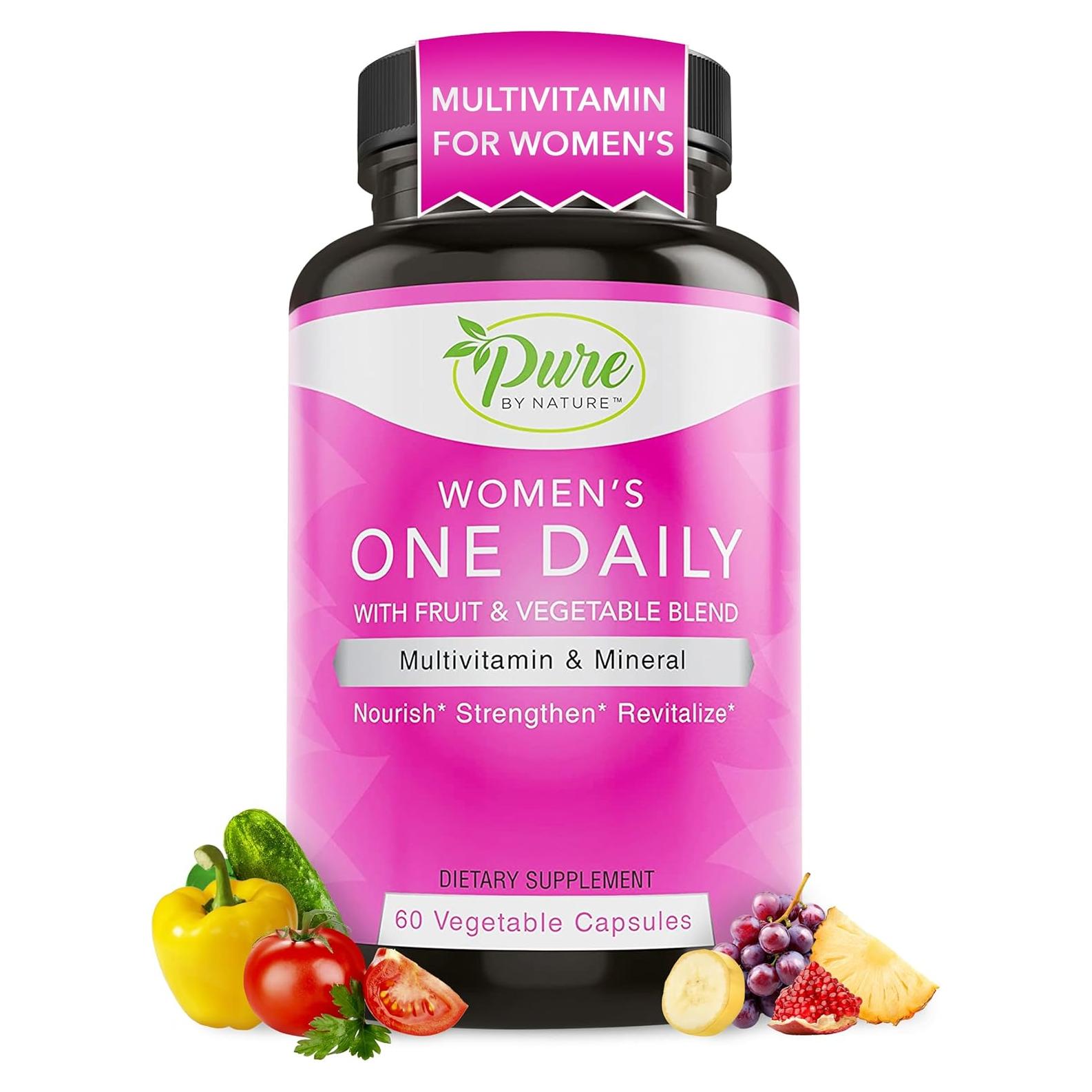 Multivitamina Diaria para Mujeres Pure By Nature 60 Cápsulas